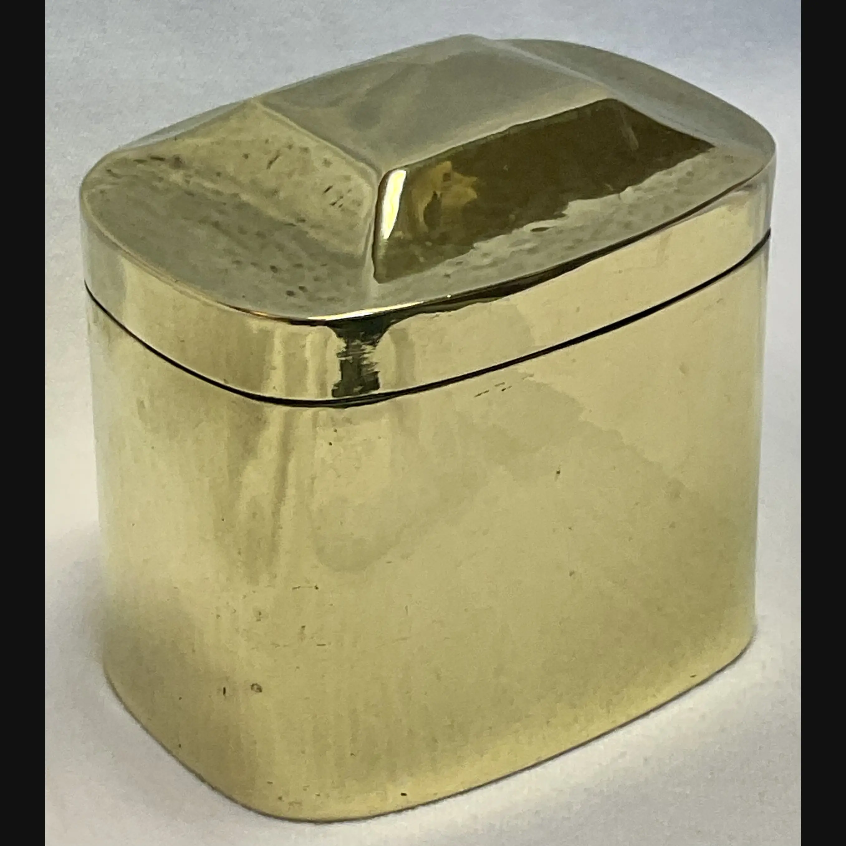 keswick school of industrial art ksia arts and crafts brass tea caddy c1900