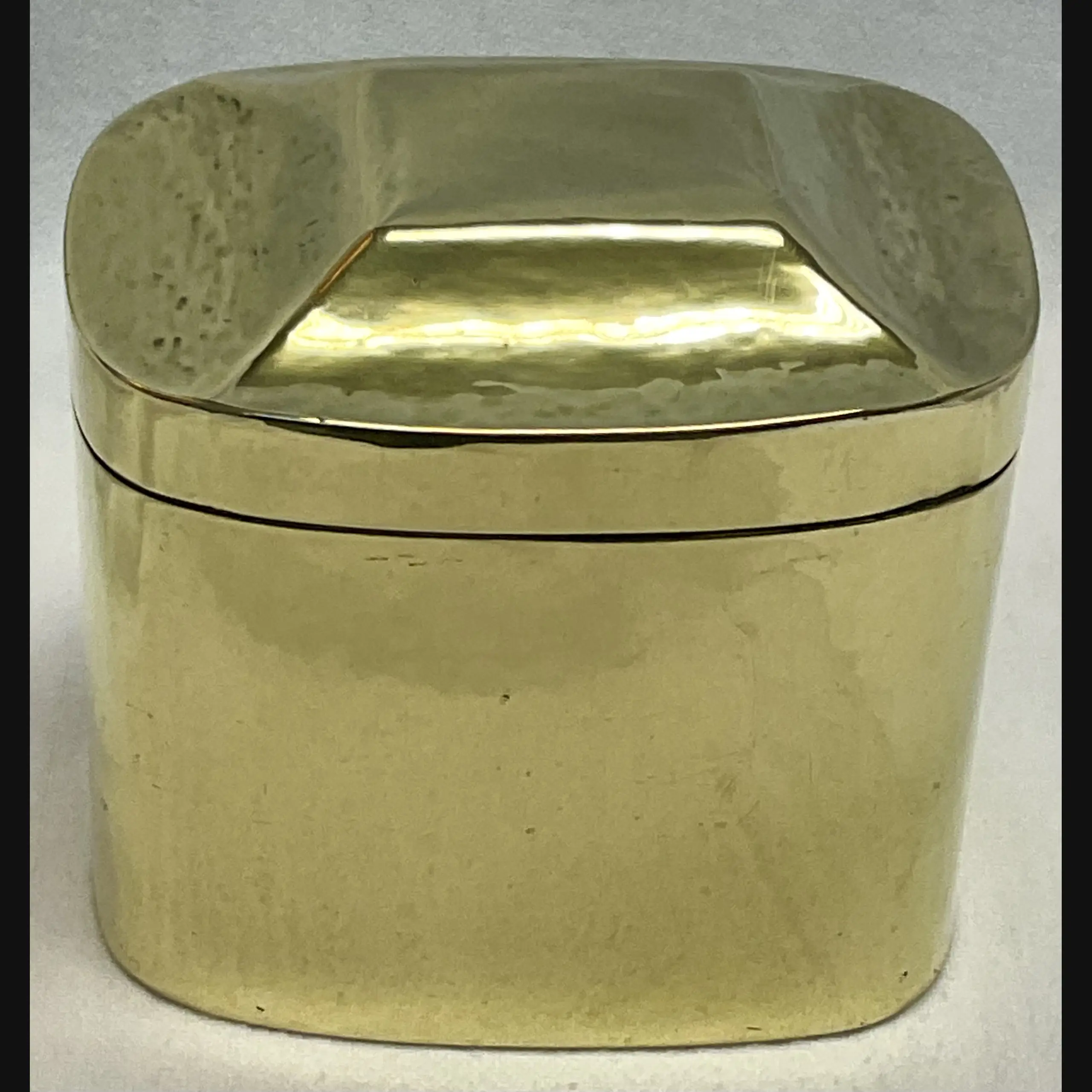 keswick school of industrial art ksia arts and crafts brass tea caddy c1900