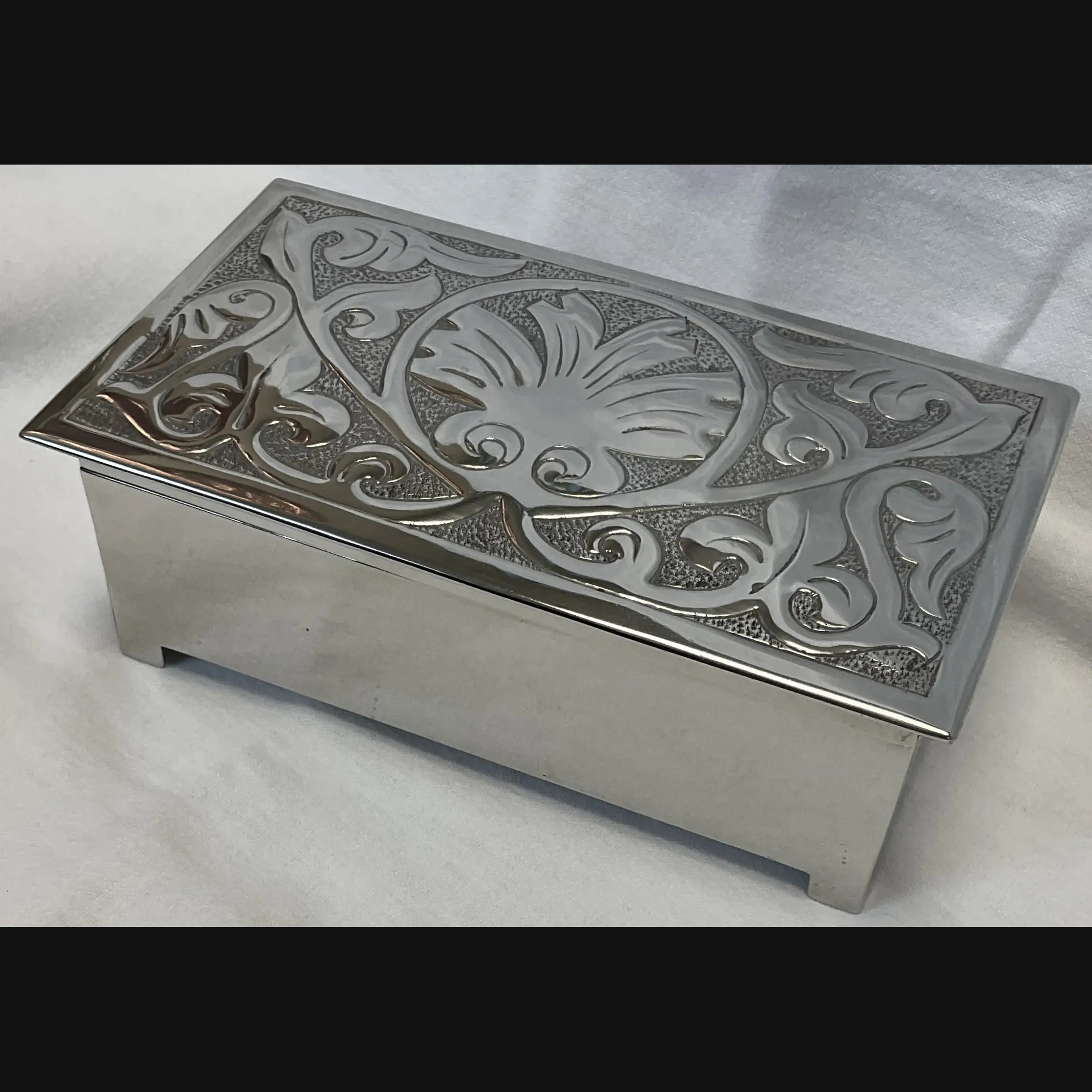 scottish school celtic revival scottish arts and crafts silver plated casket c1910