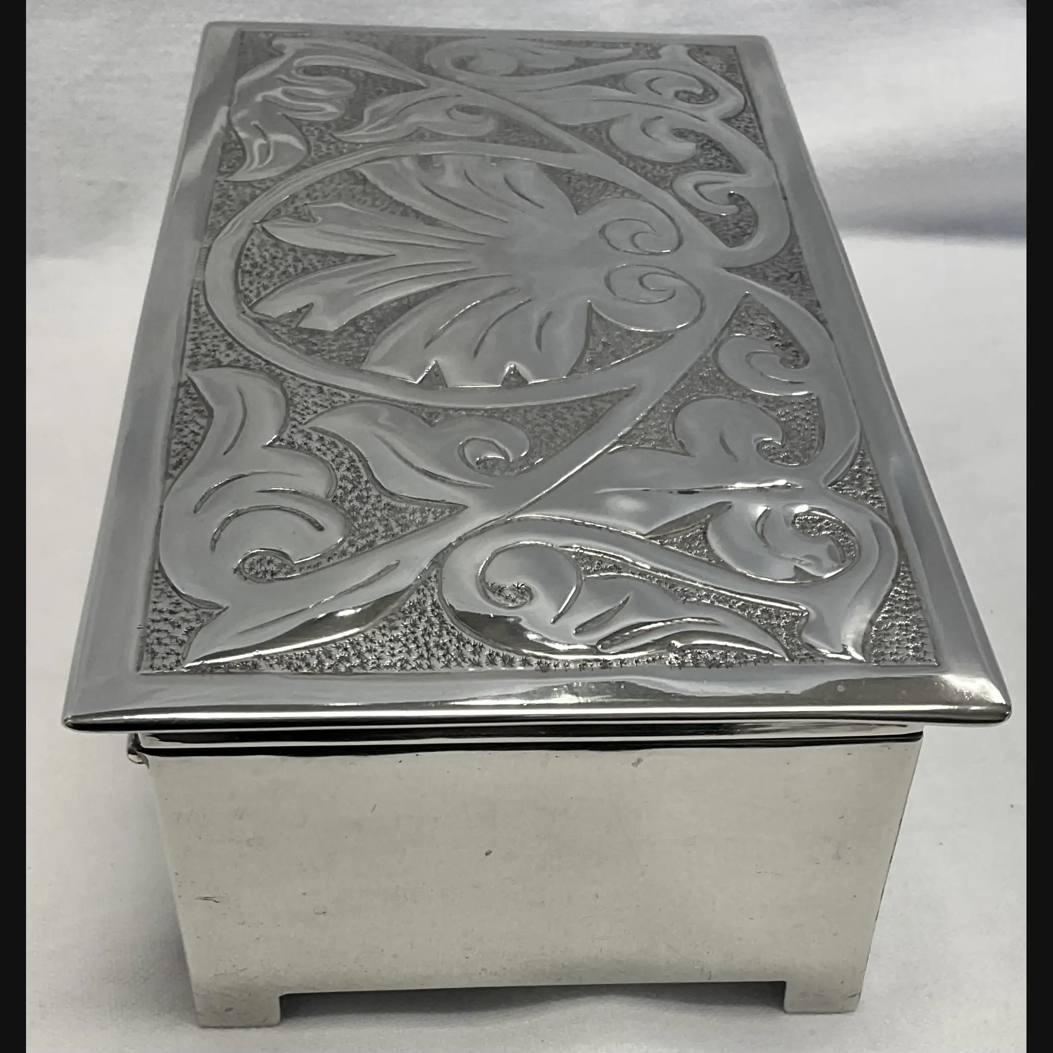 scottish school celtic revival scottish arts and crafts silver plated casket c1910