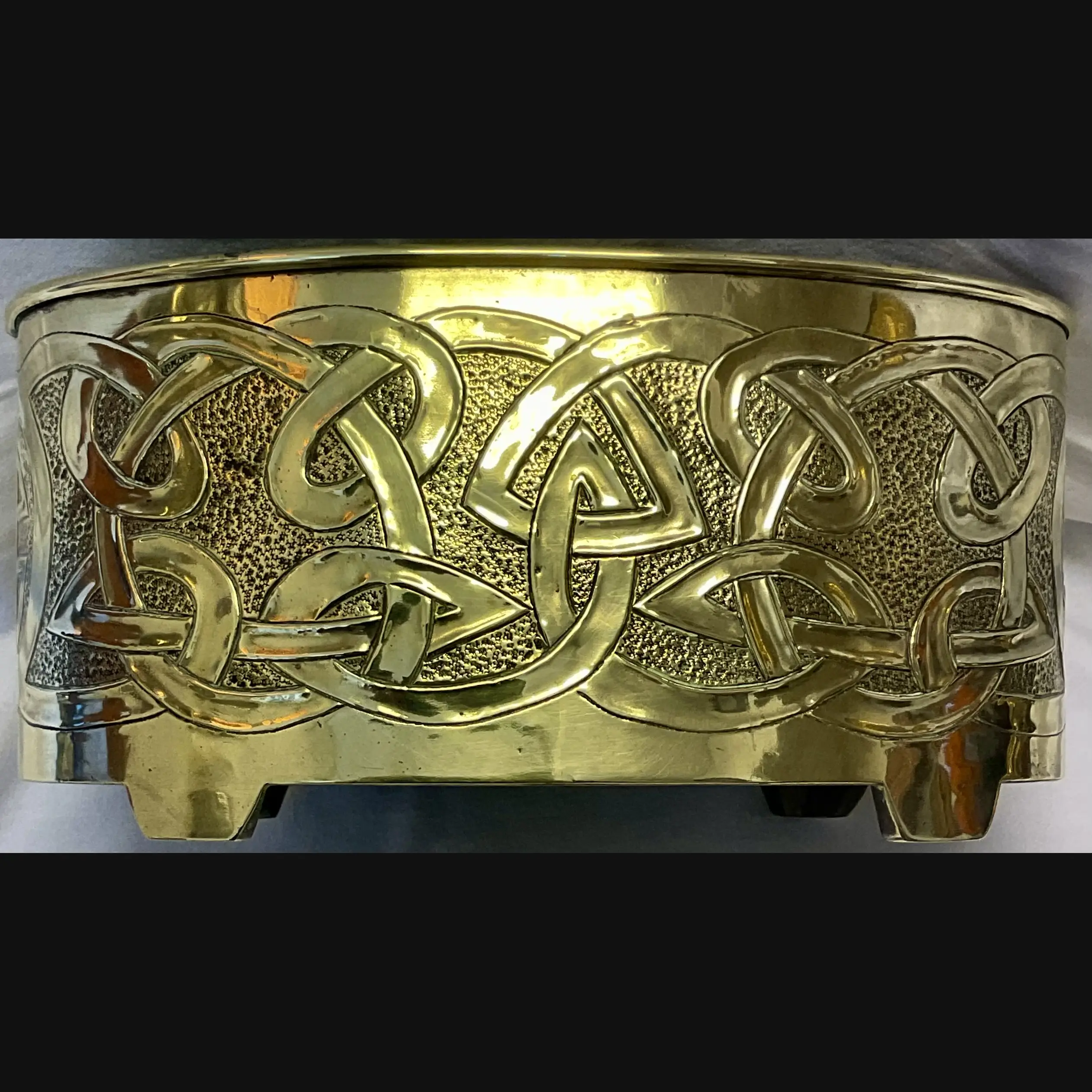 glasgow school scottish arts and crafts gilmour studio celtic brass planter