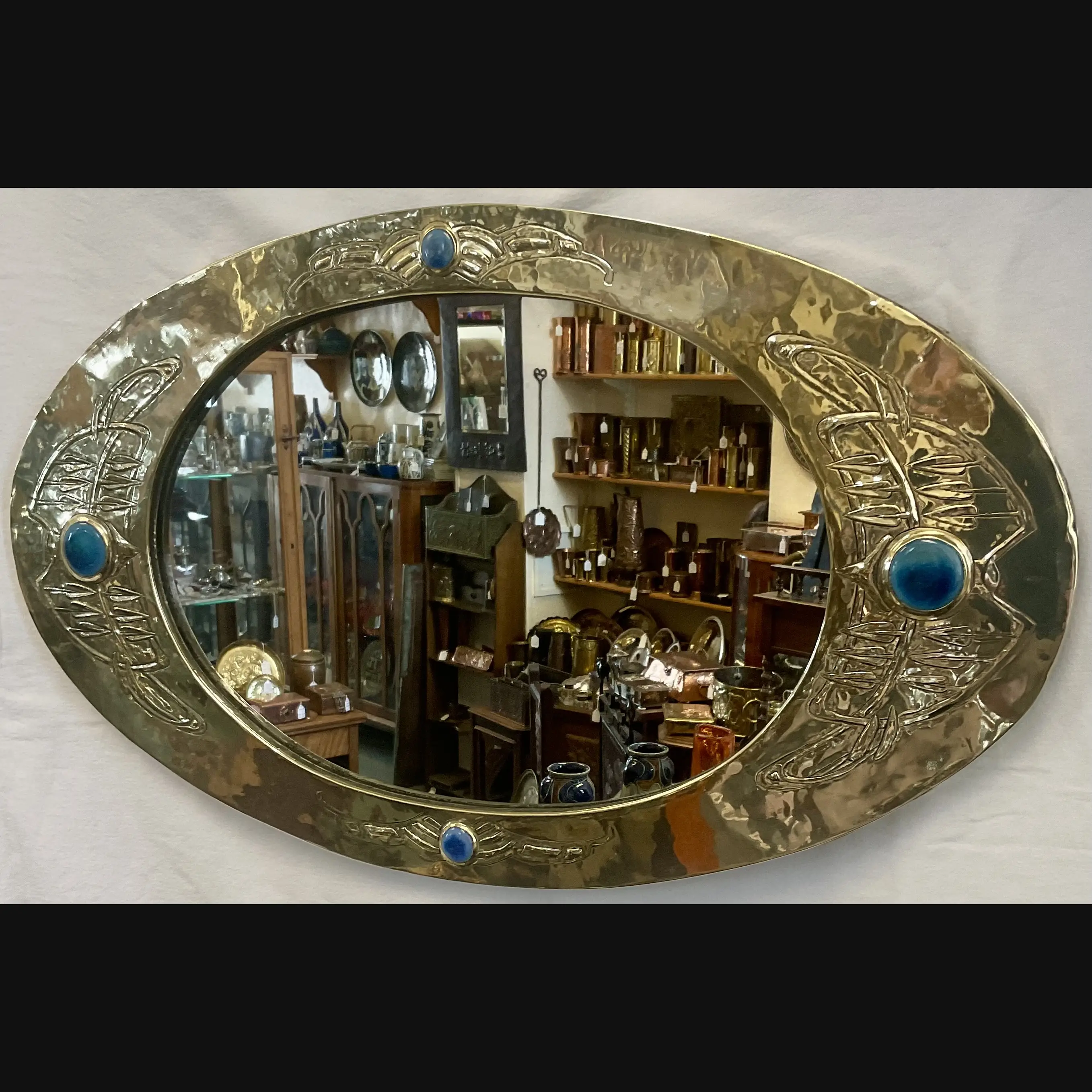 arts and crafts scottish school glasgow style mirror with ruskin cabochons glasgow girls margaret gilmour marion henderson wilson