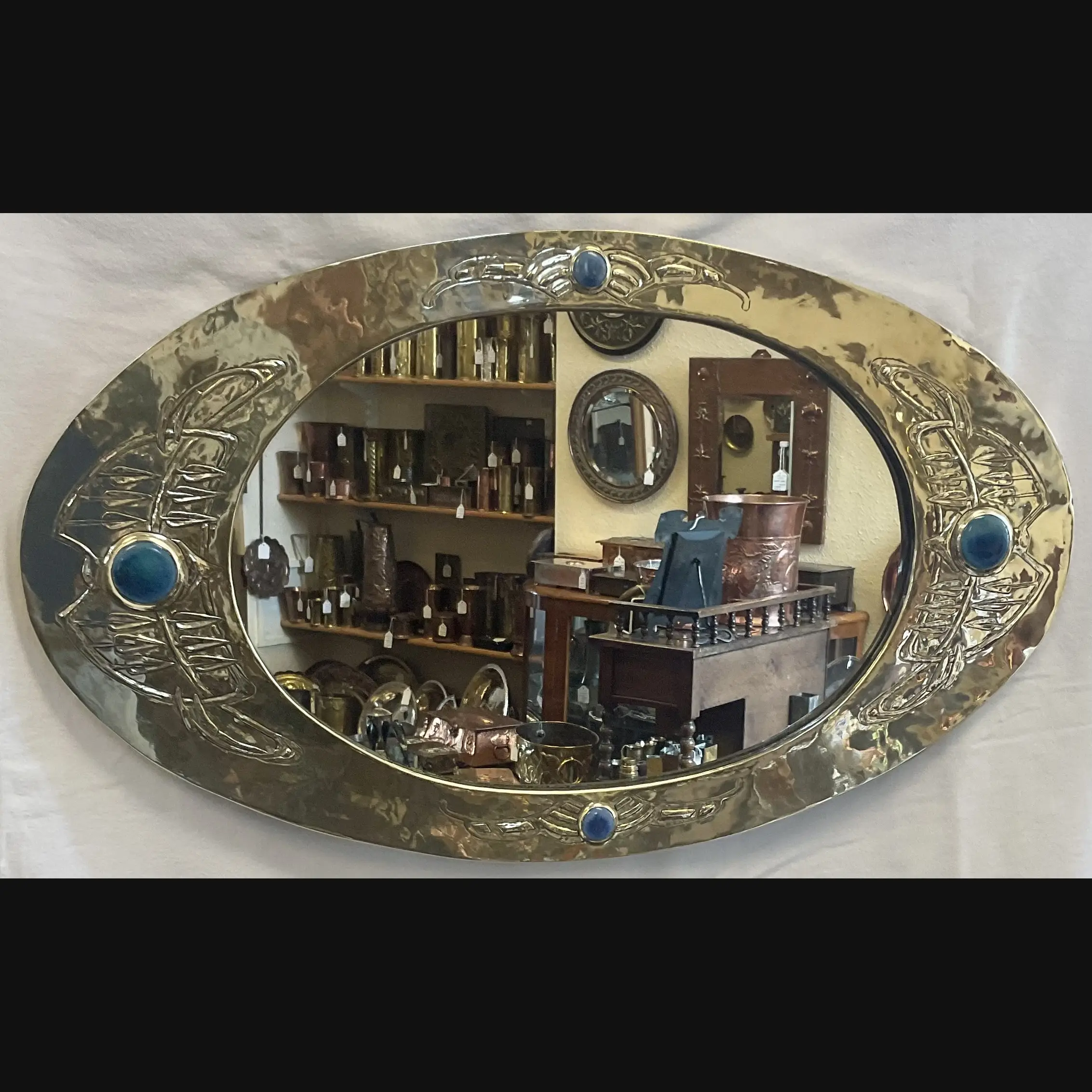 arts and crafts scottish school glasgow style mirror with ruskin cabochons glasgow girls margaret gilmour marion henderson wilson