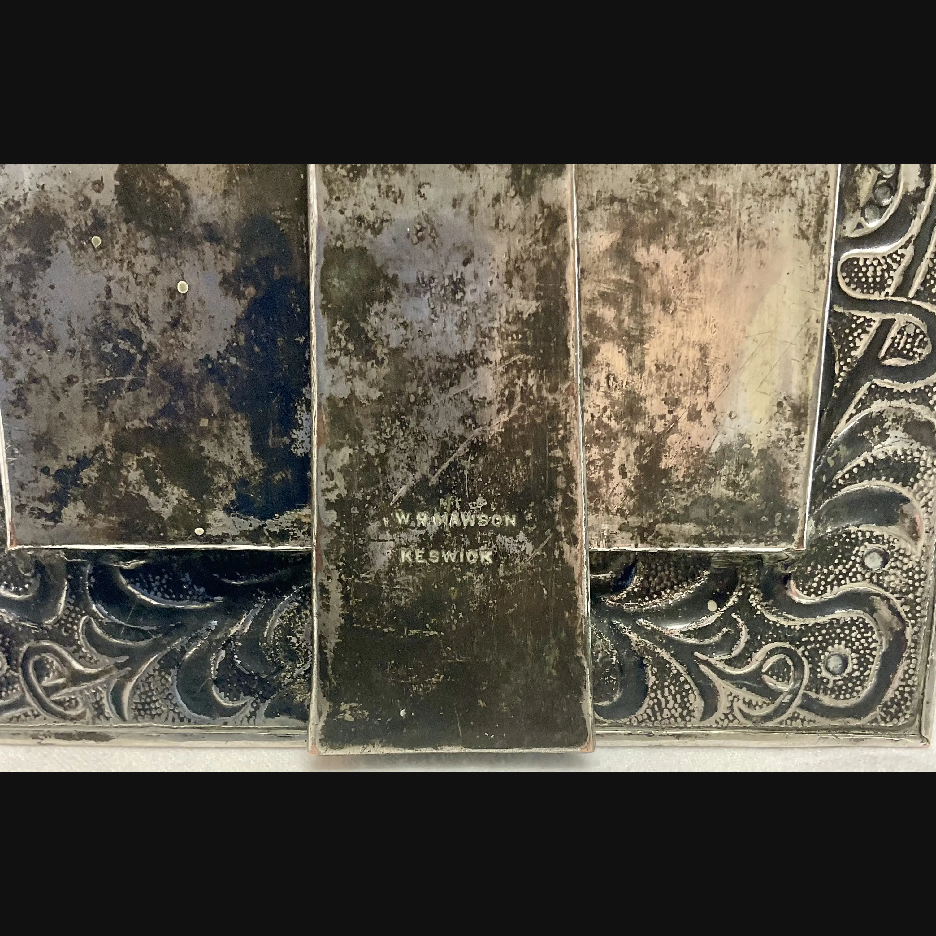 w h mawson keswick home industries khi arts and crafts art nouveau seed heads easel backed photo frame