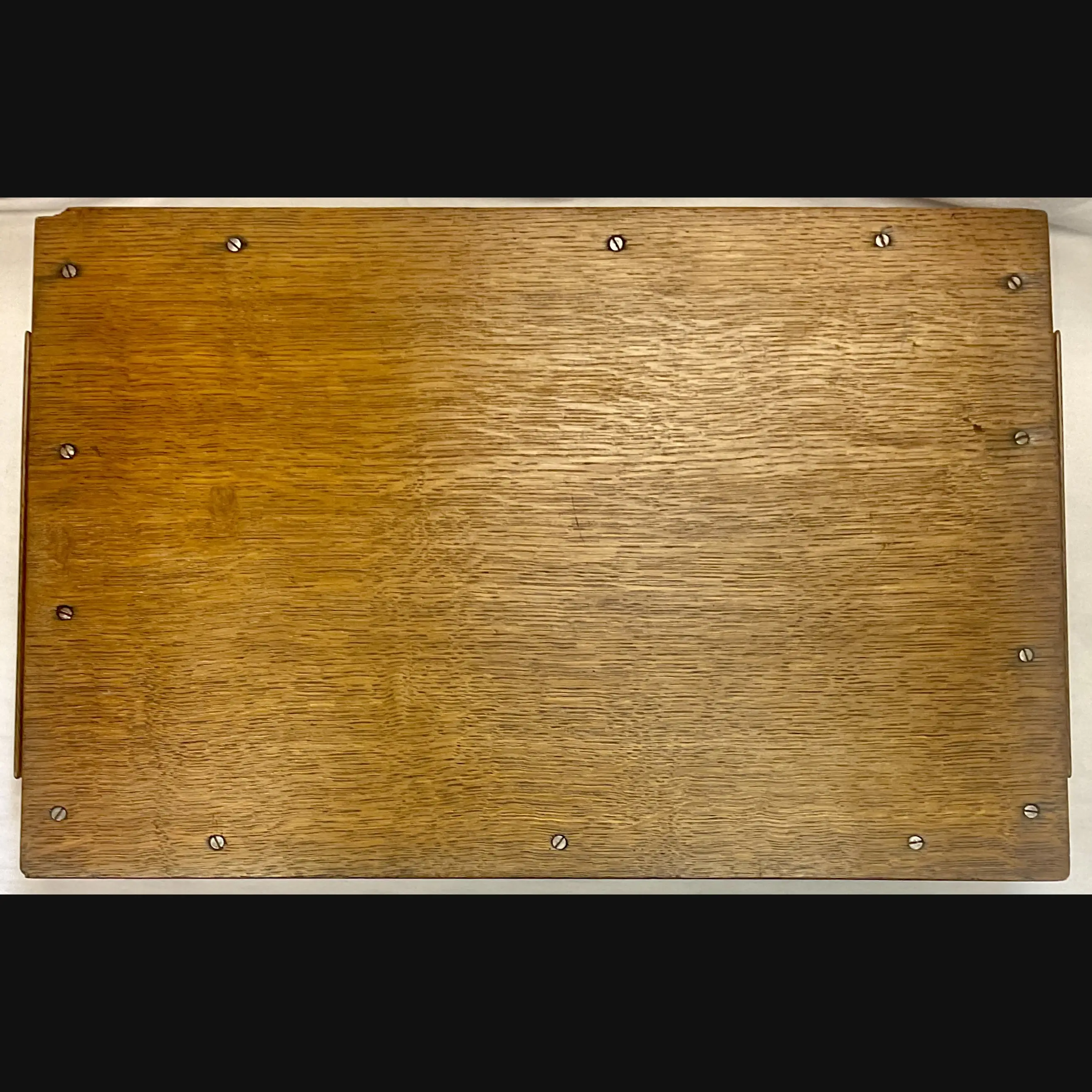 large arts and crafts arthur simpson kendal handicrafts carved oak two handled serving tray