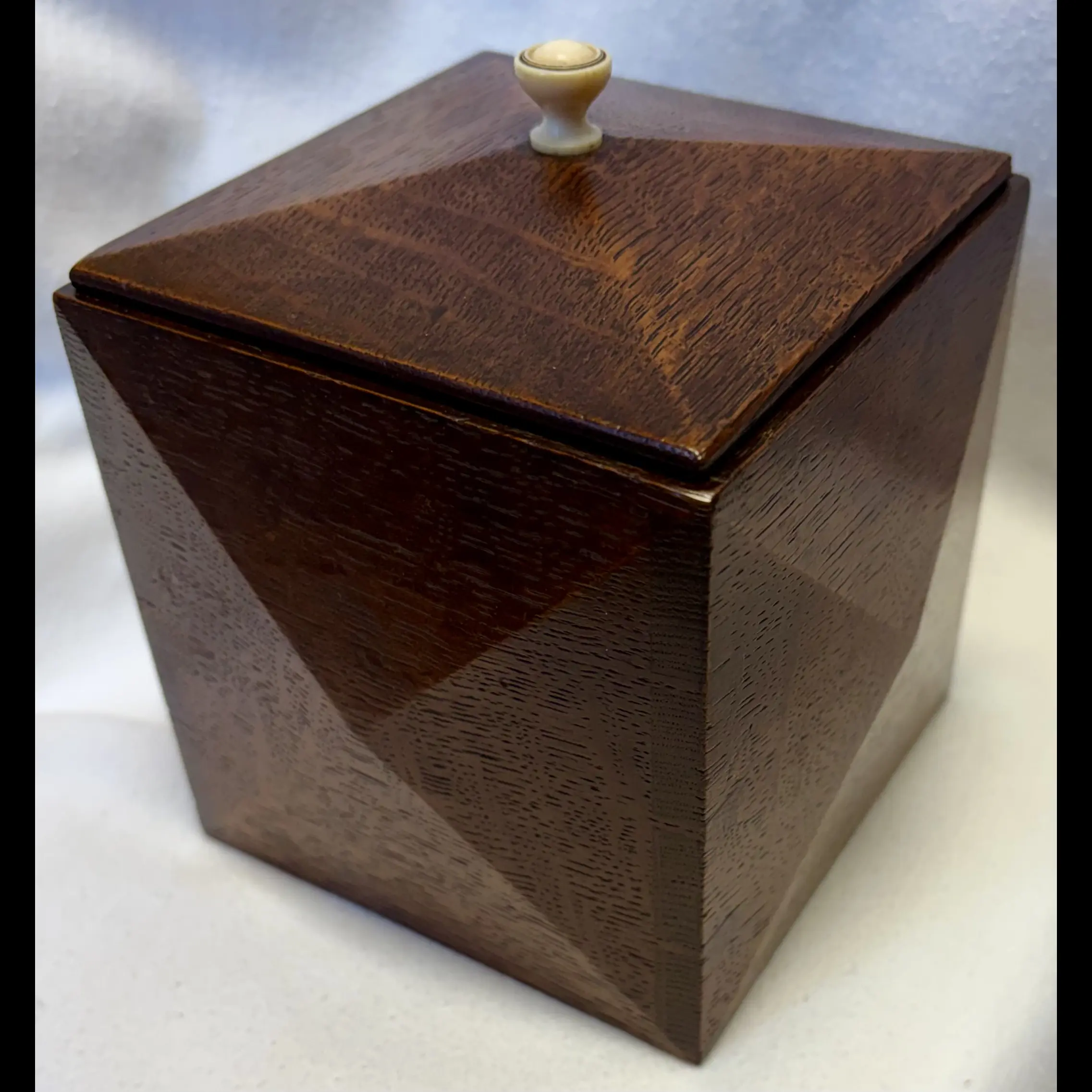 arthur simpson kendal handicrafts arts and crafts oak box tea caddy