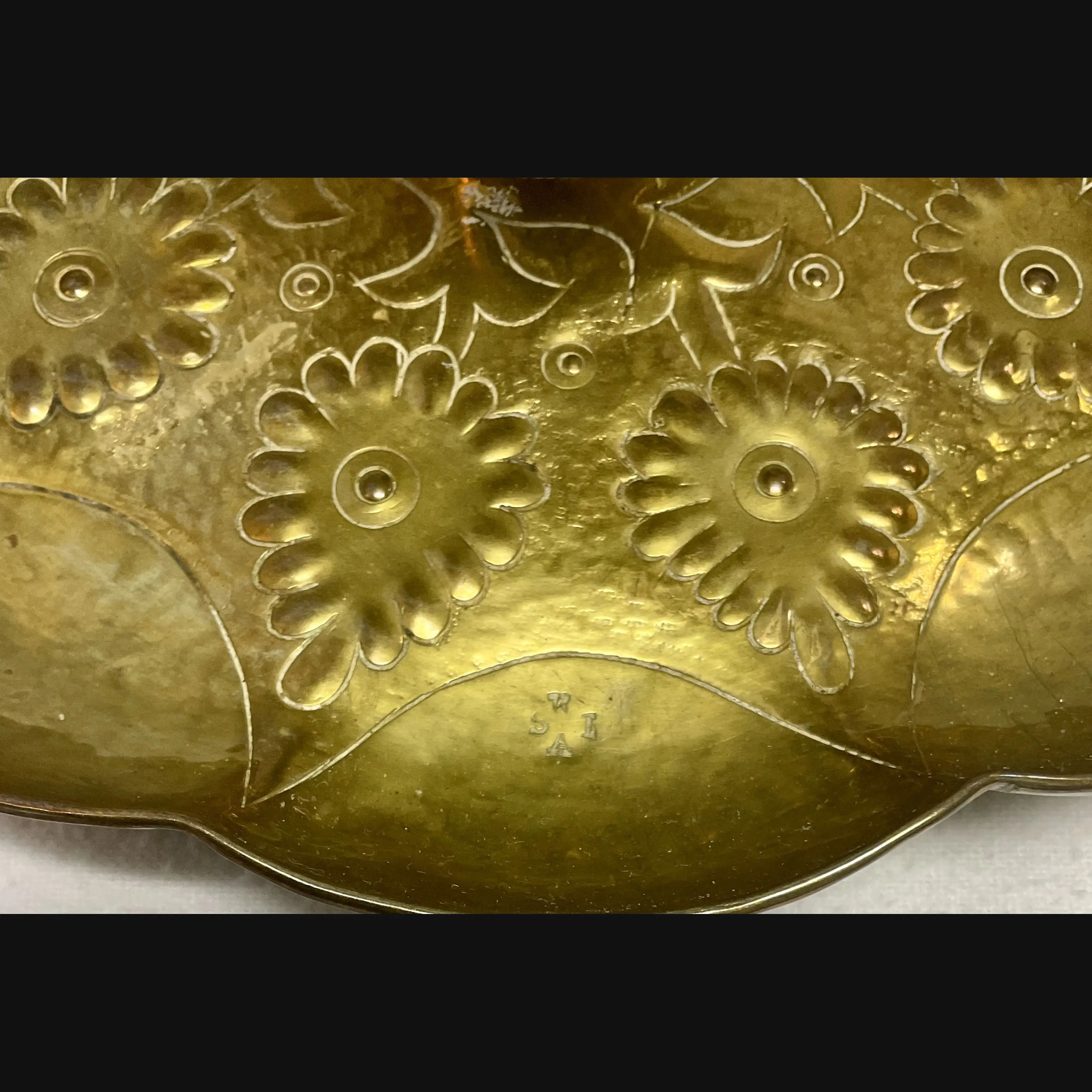 keswick school of industrial art ksia arts and crafts brass chamber stick in gilding metal