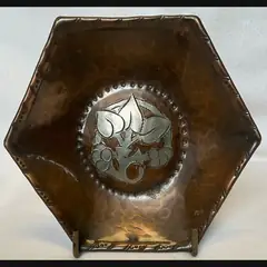 arts and crafts hugh wallis mixed metal pin tray