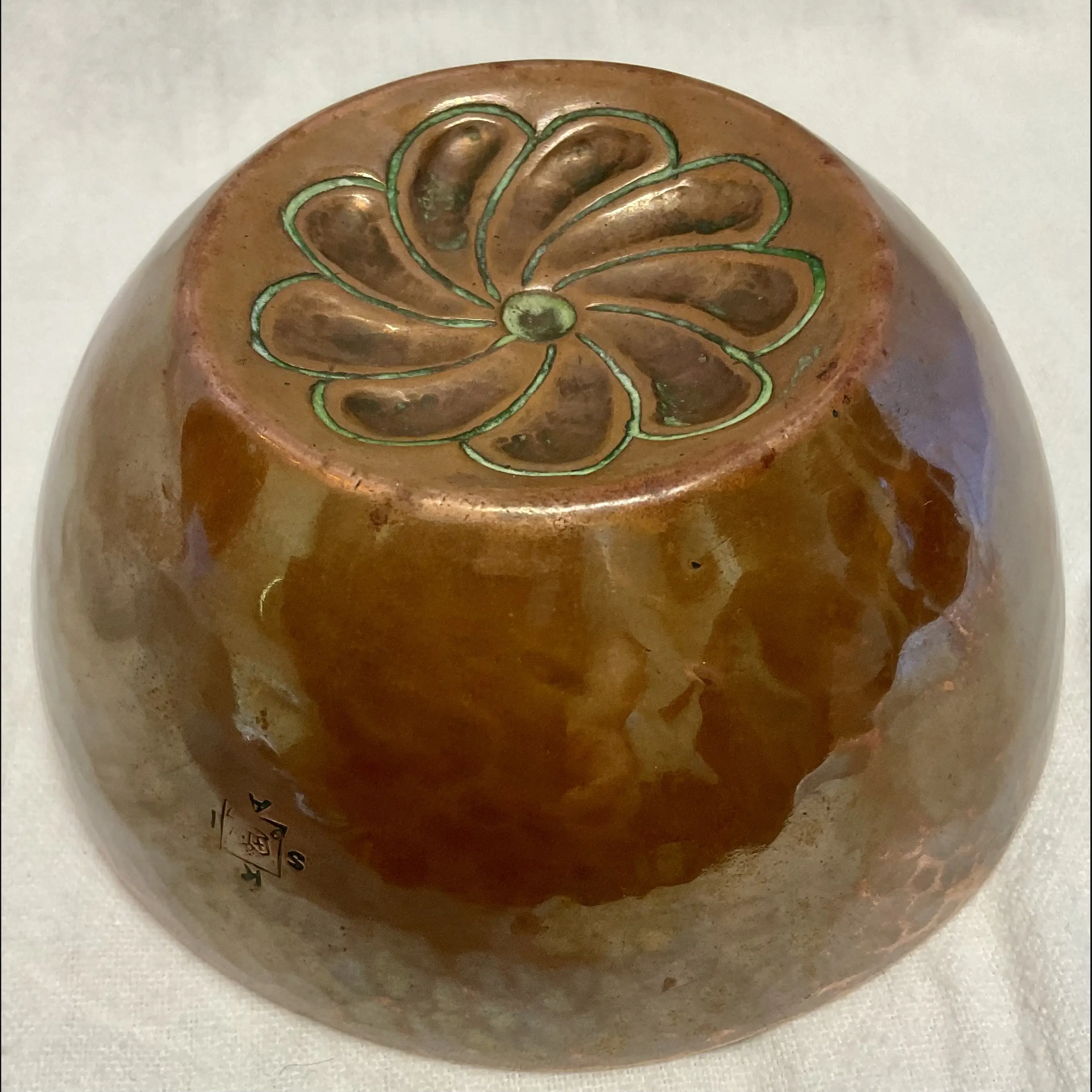 keswick school of industrial art ksia arts and crafts small flower bowl with diamond jubilee mark 1897 only