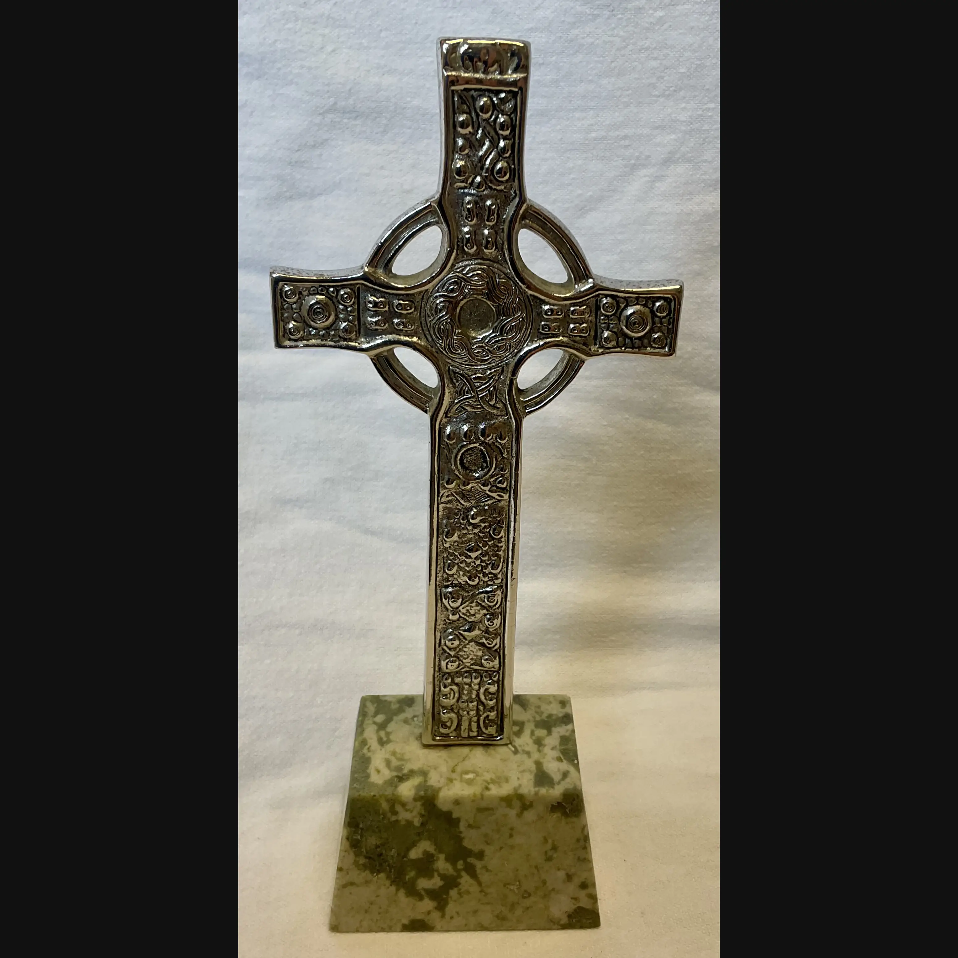 scottish arts and crafts silver plated iona cross by dawson bowman ica c1970s