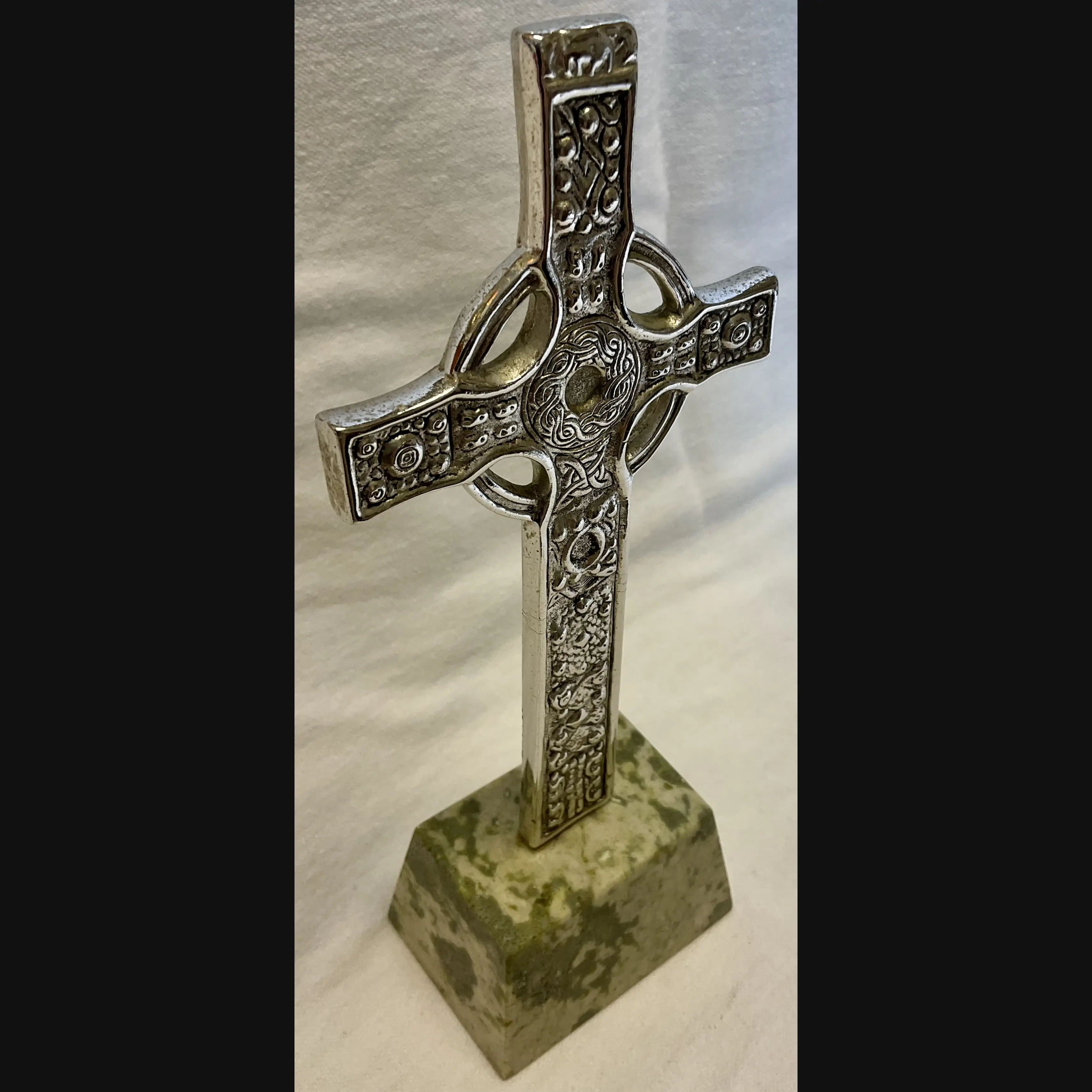 scottish arts and crafts silver plated iona cross by dawson bowman ica c1970s