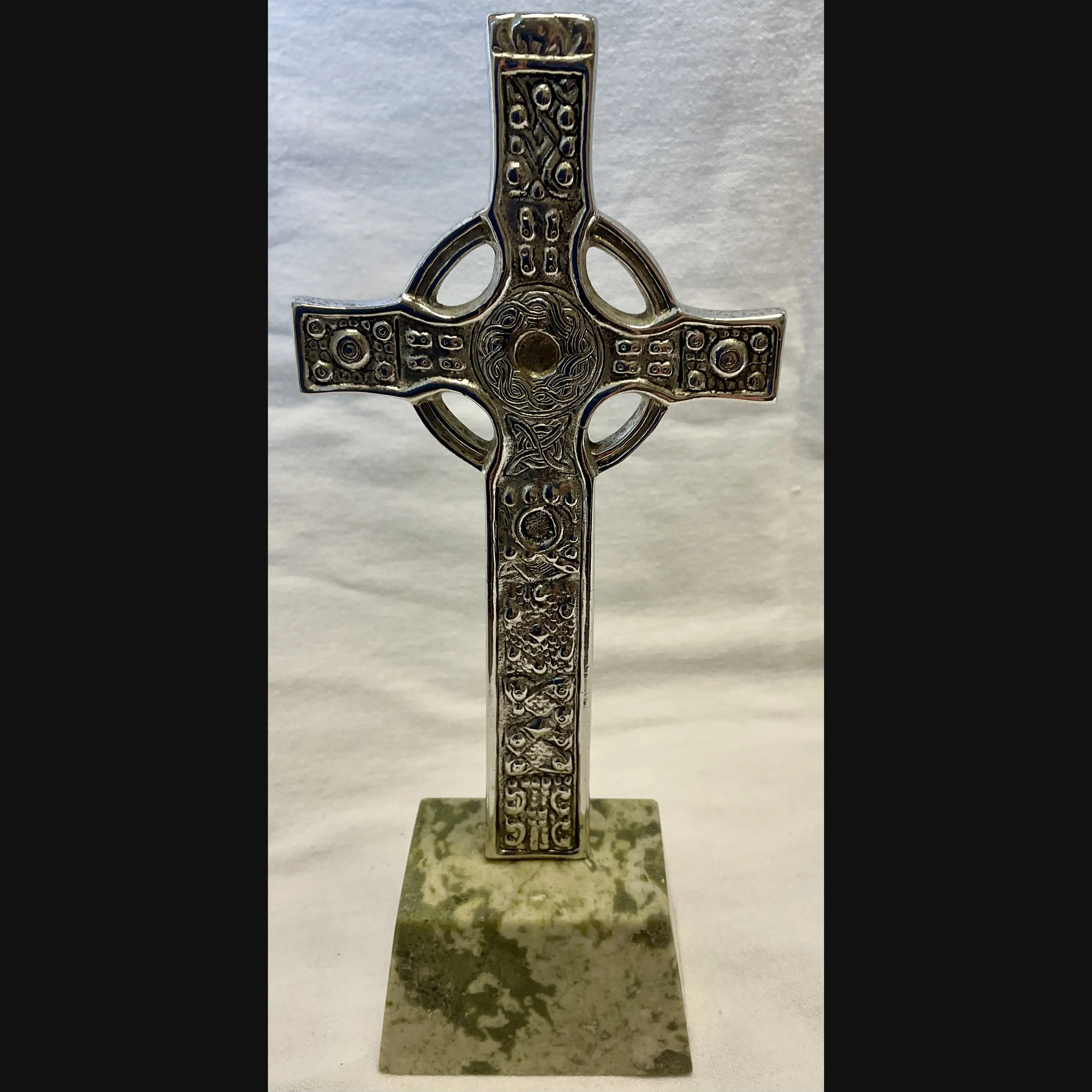 scottish arts and crafts silver plated iona cross by dawson bowman ica c1970s