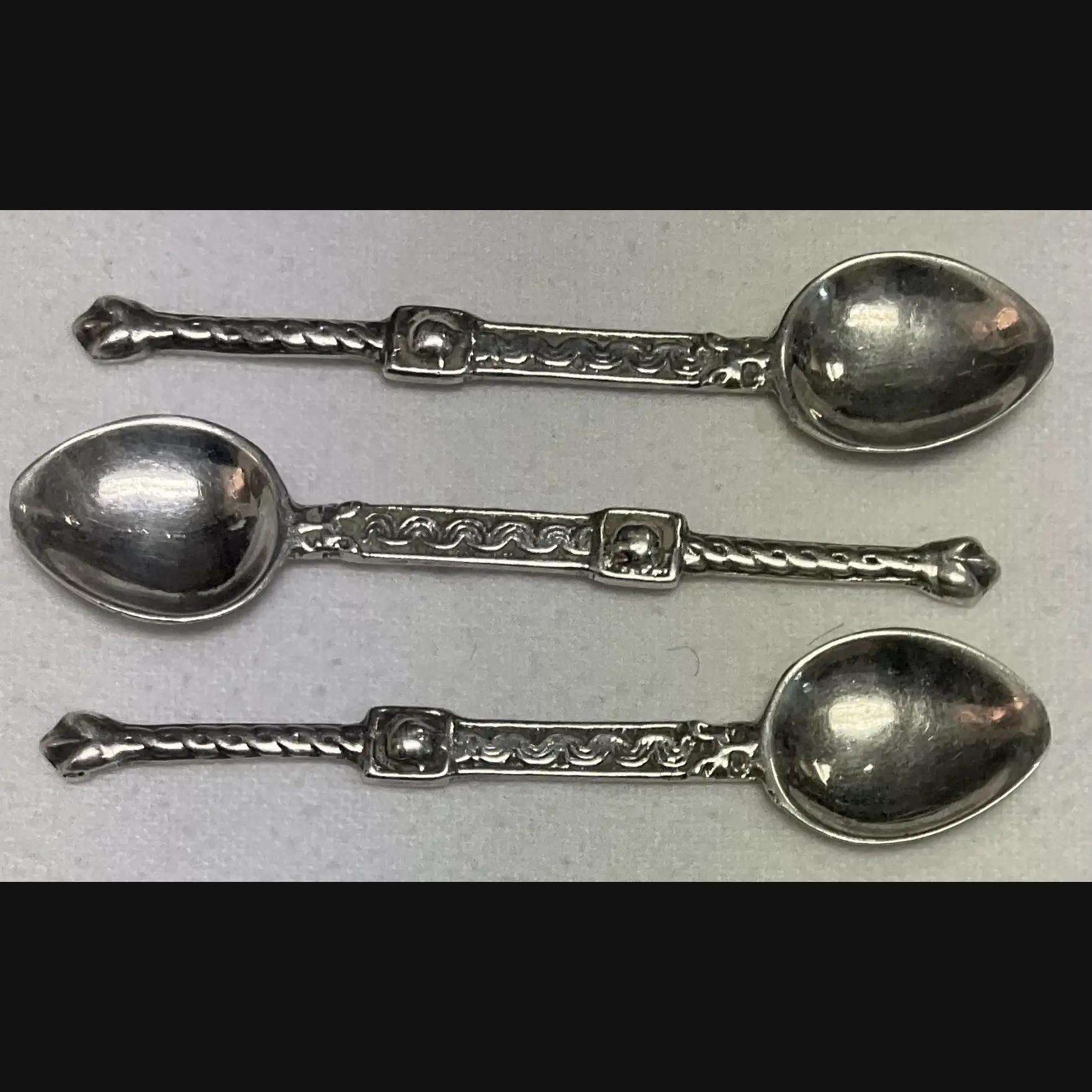 alexander richie iona celtic art scottish arts and crafts silver demi tasse spoons