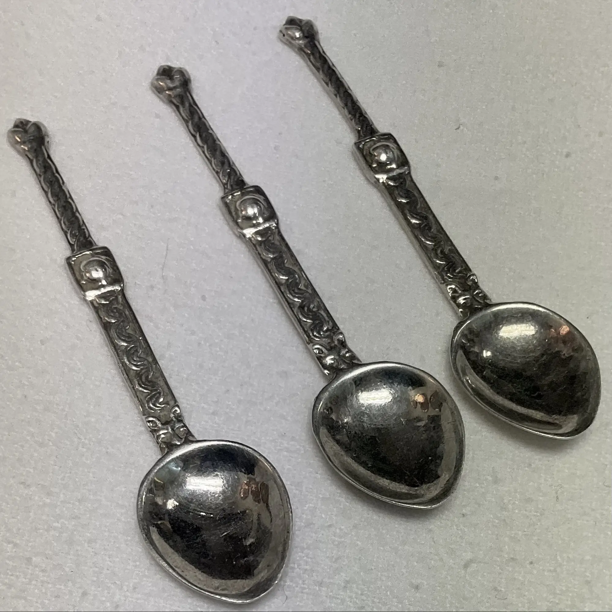 alexander richie iona celtic art scottish arts and crafts silver demi tasse spoons