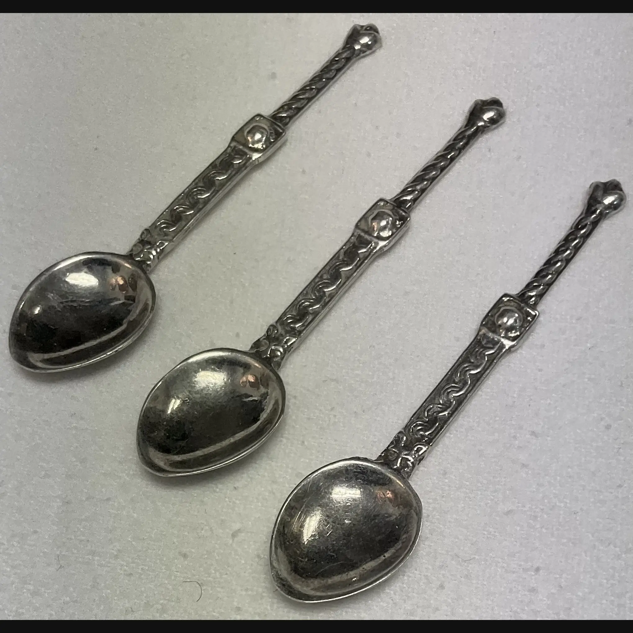 alexander richie iona celtic art scottish arts and crafts silver demi tasse spoons