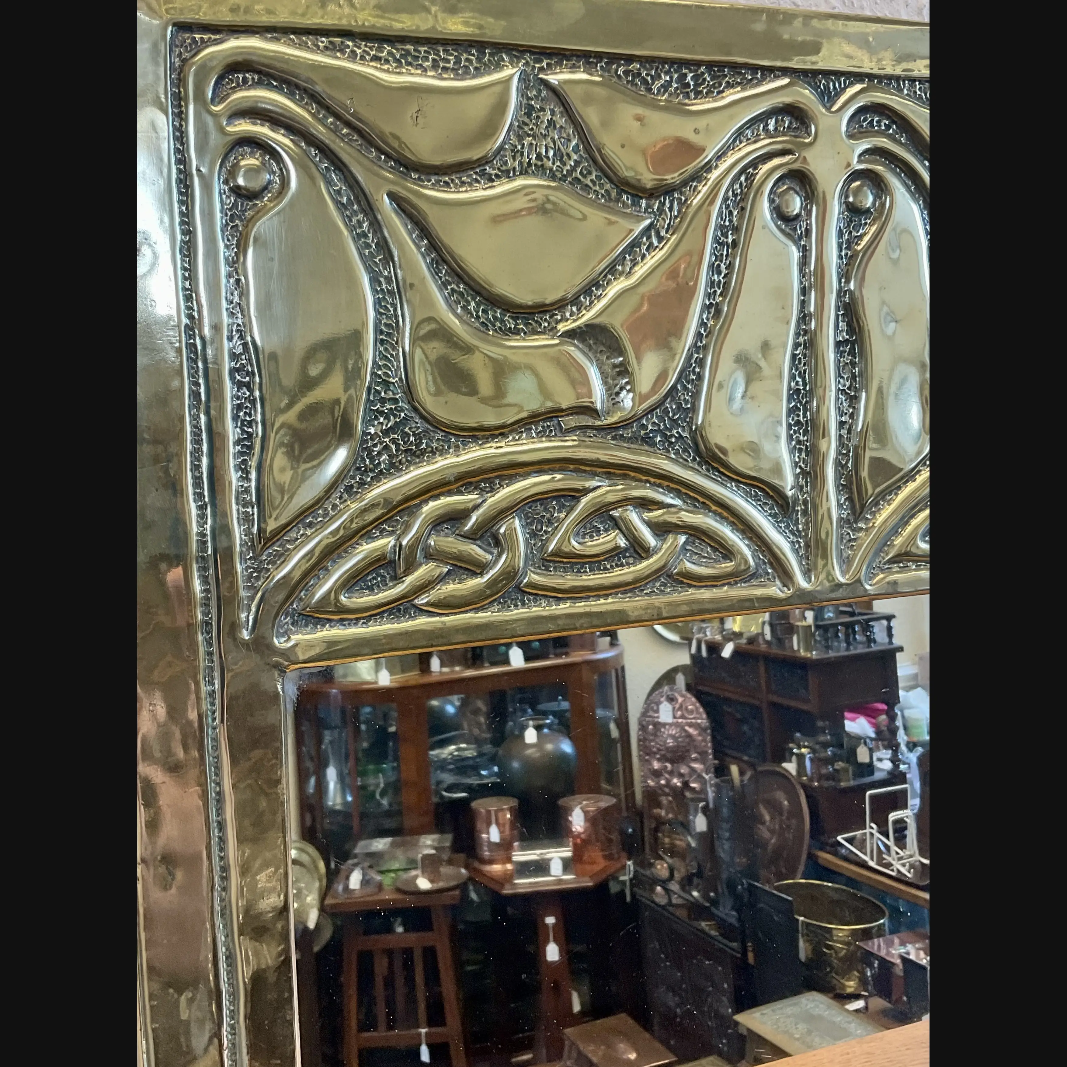 alexander ritchie iona celtic arts scottish arts and crafts celtic revival large wall mirror c1905