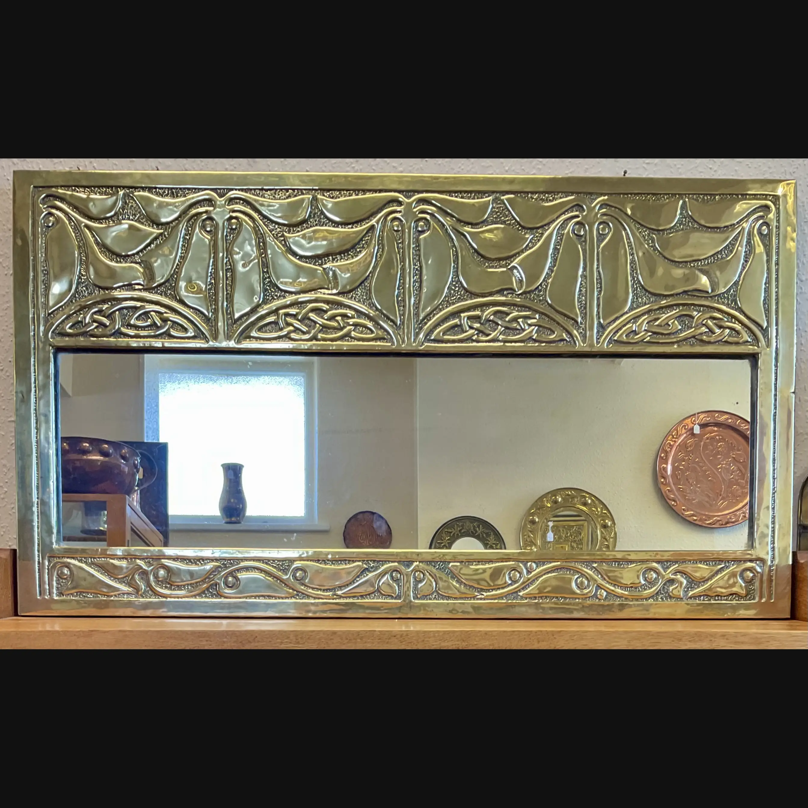 alexander ritchie iona celtic arts scottish arts and crafts celtic revival large wall mirror c1905