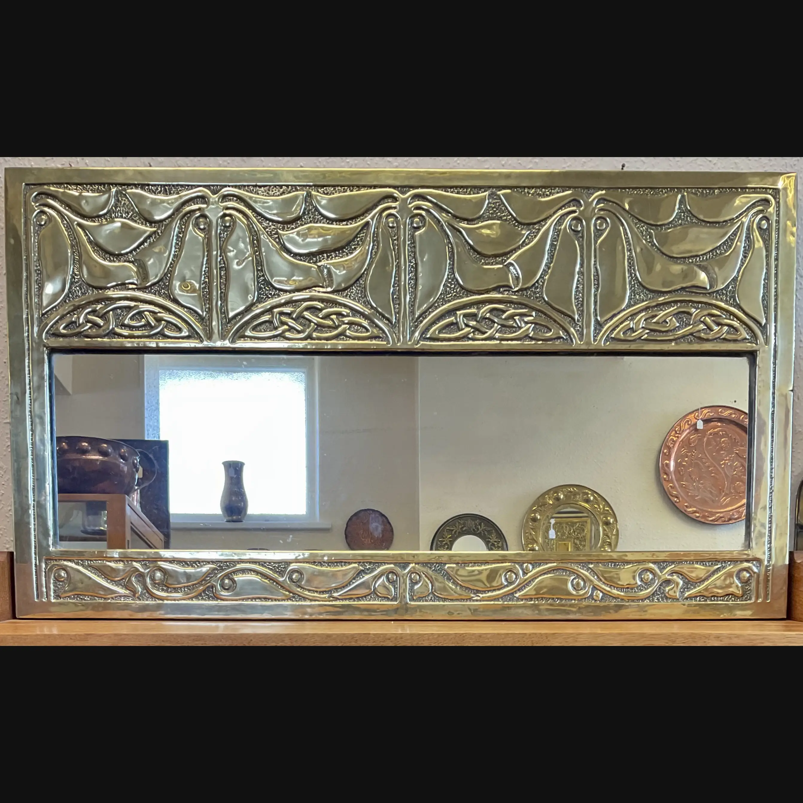 alexander ritchie iona celtic arts scottish arts and crafts celtic revival large wall mirror c1905
