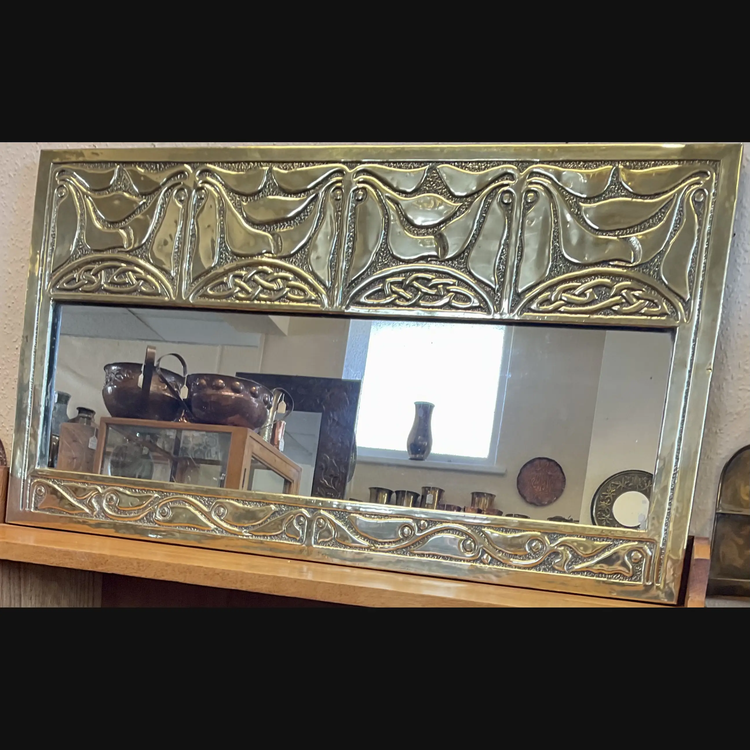 alexander ritchie iona celtic arts scottish arts and crafts celtic revival large wall mirror c1905