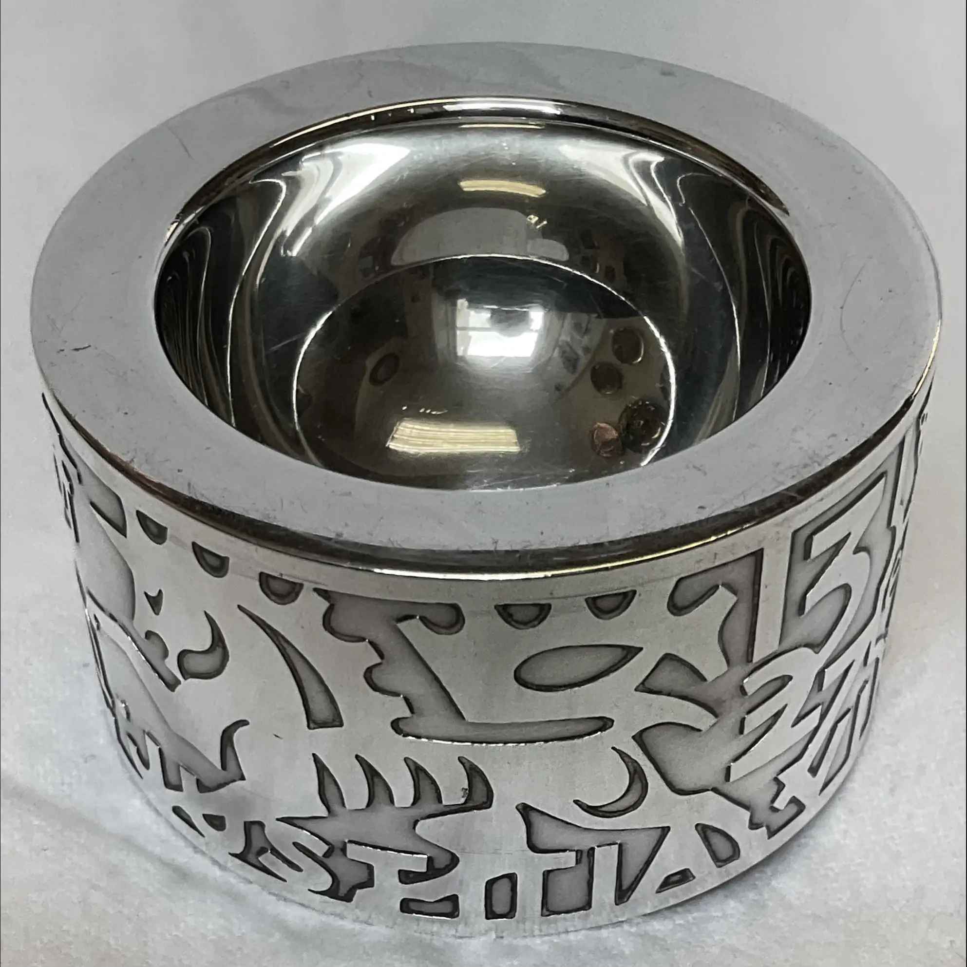 a styles designed salt for the 650th anniversary of the goldsmiths company 1977