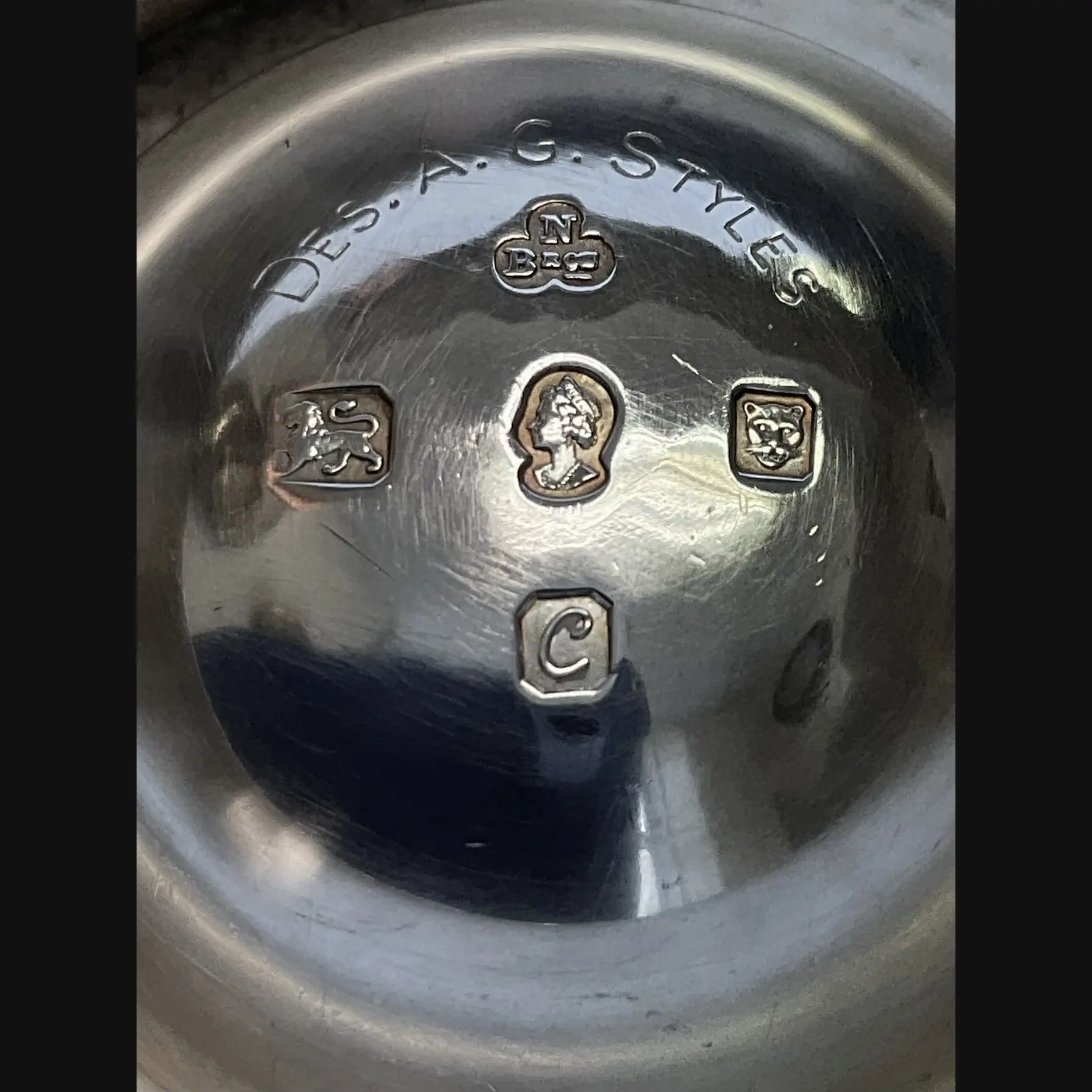 a styles designed salt for the 650th anniversary of the goldsmiths company 1977