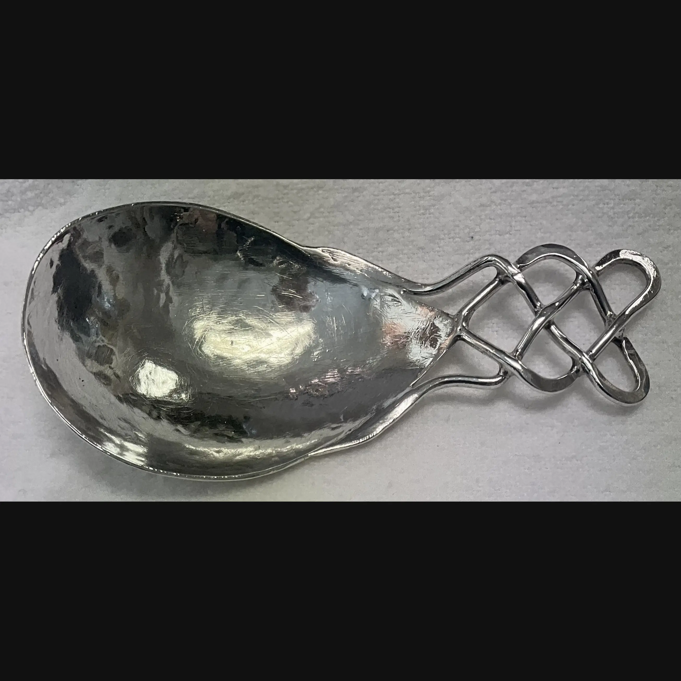 keswick school of industrial art ksia arts and crafts silver wire work tea caddy spoon c1907