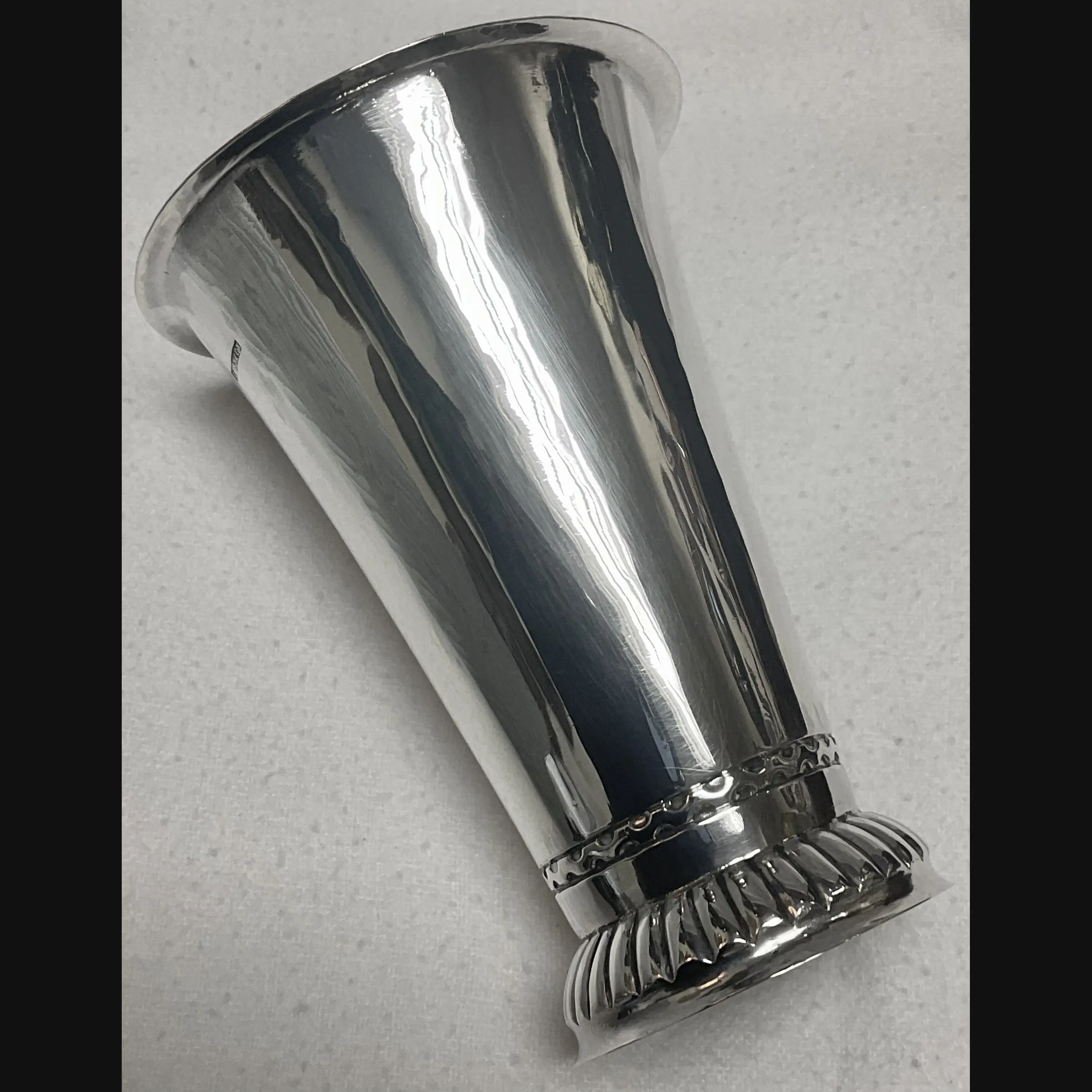 keswick school of industrial art ksia arts and crafts silver spill vase