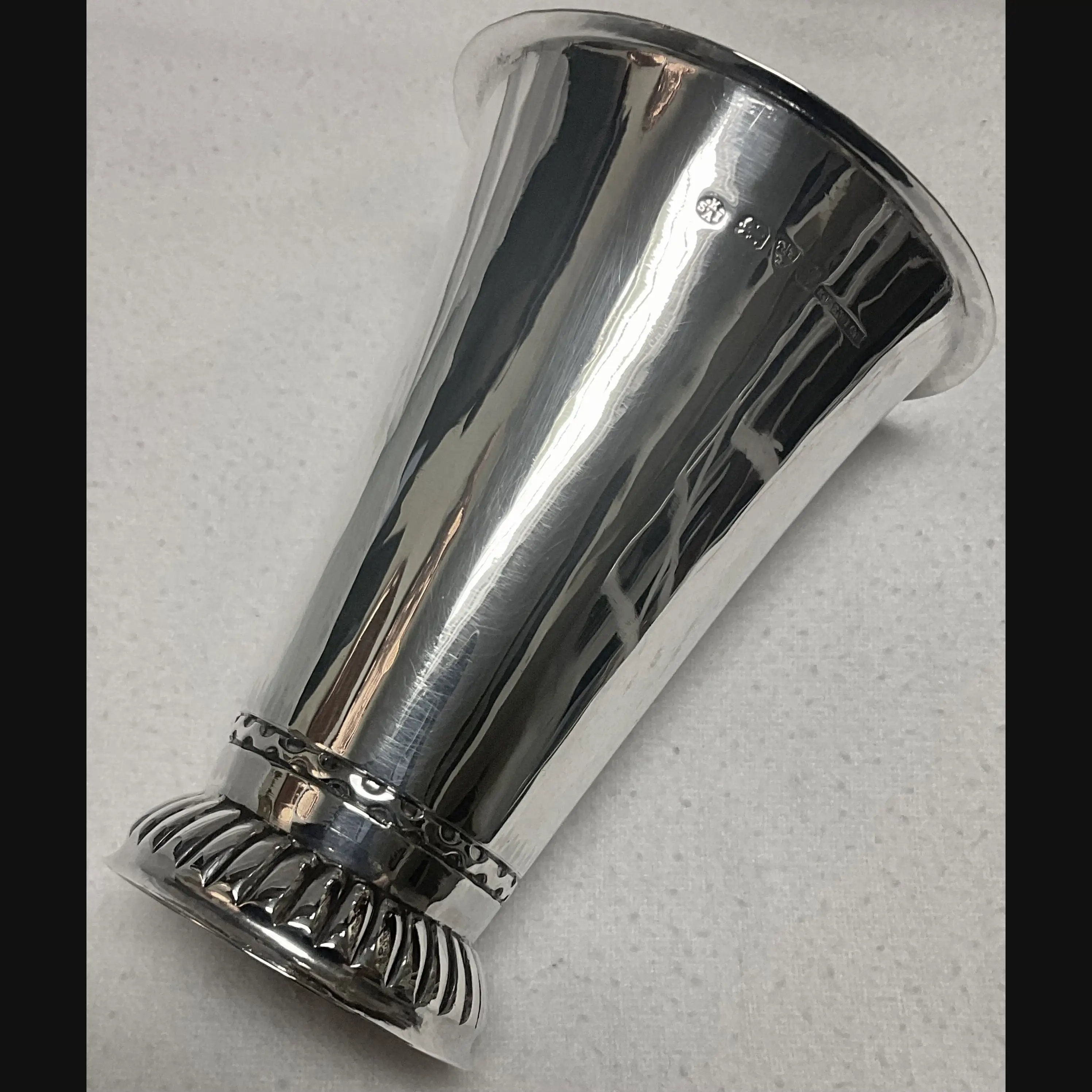 keswick school of industrial art ksia arts and crafts silver spill vase