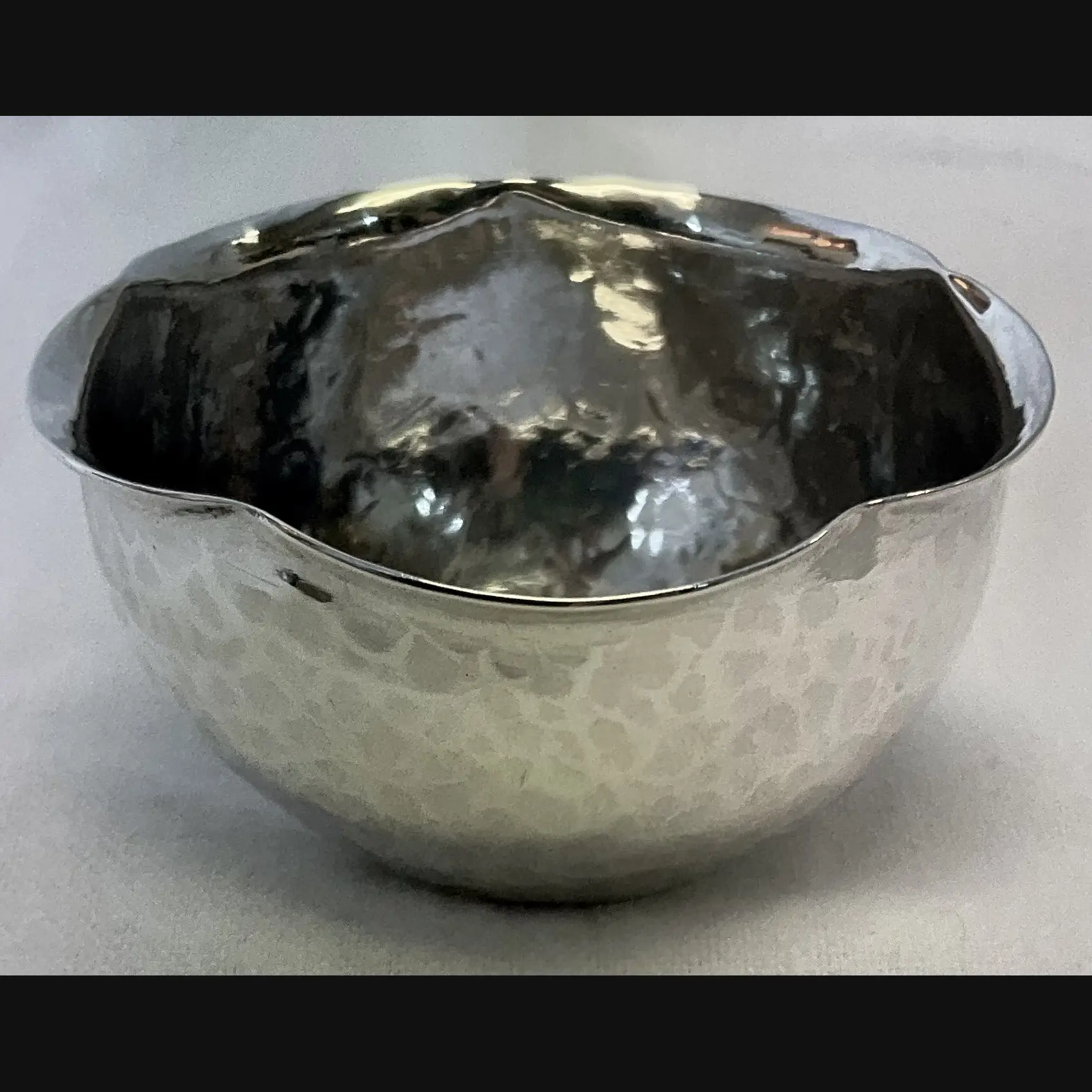 keswick school of industrial art ksia silver arts and crafts planished sugar bowl with wave edge
