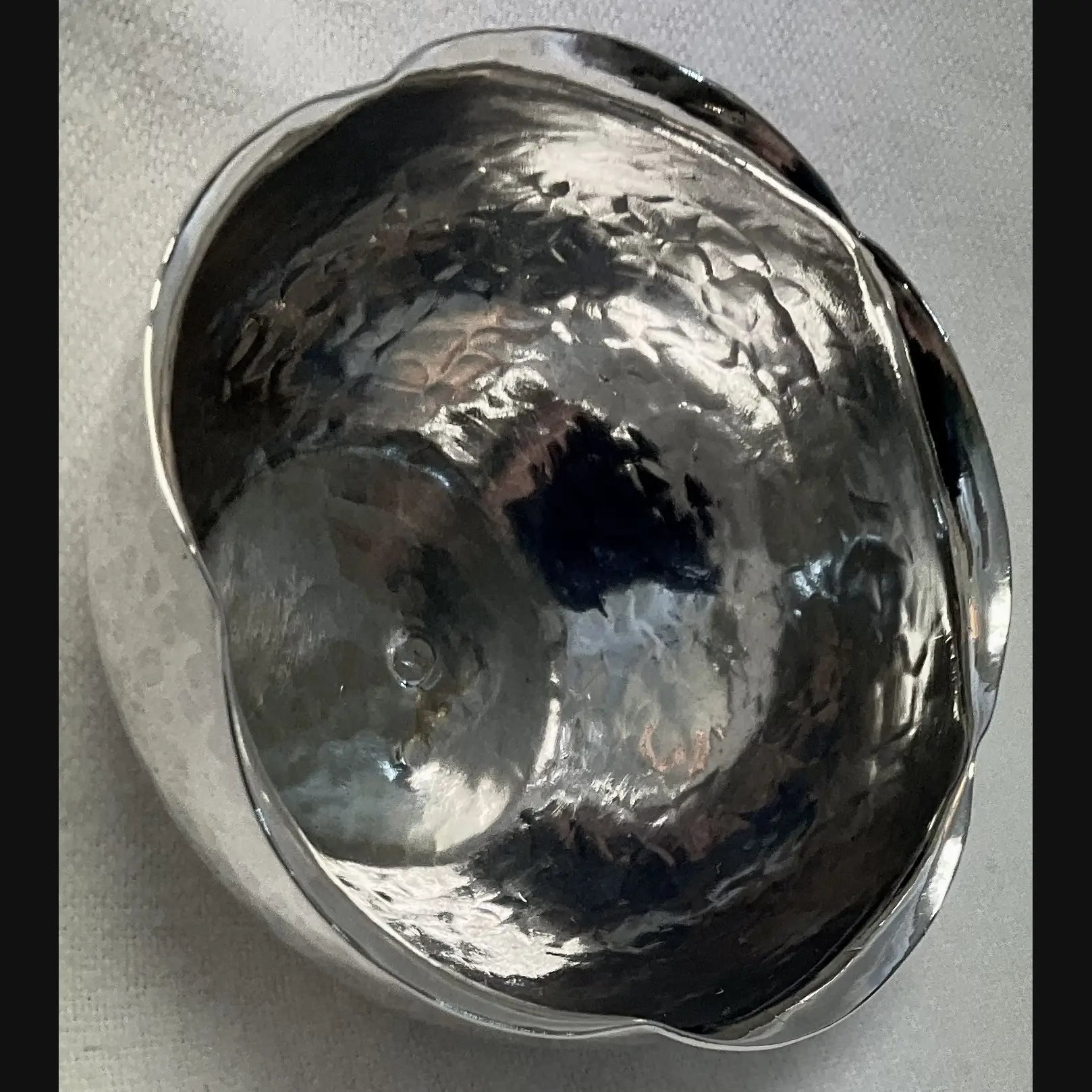 keswick school of industrial art ksia silver arts and crafts planished sugar bowl with wave edge