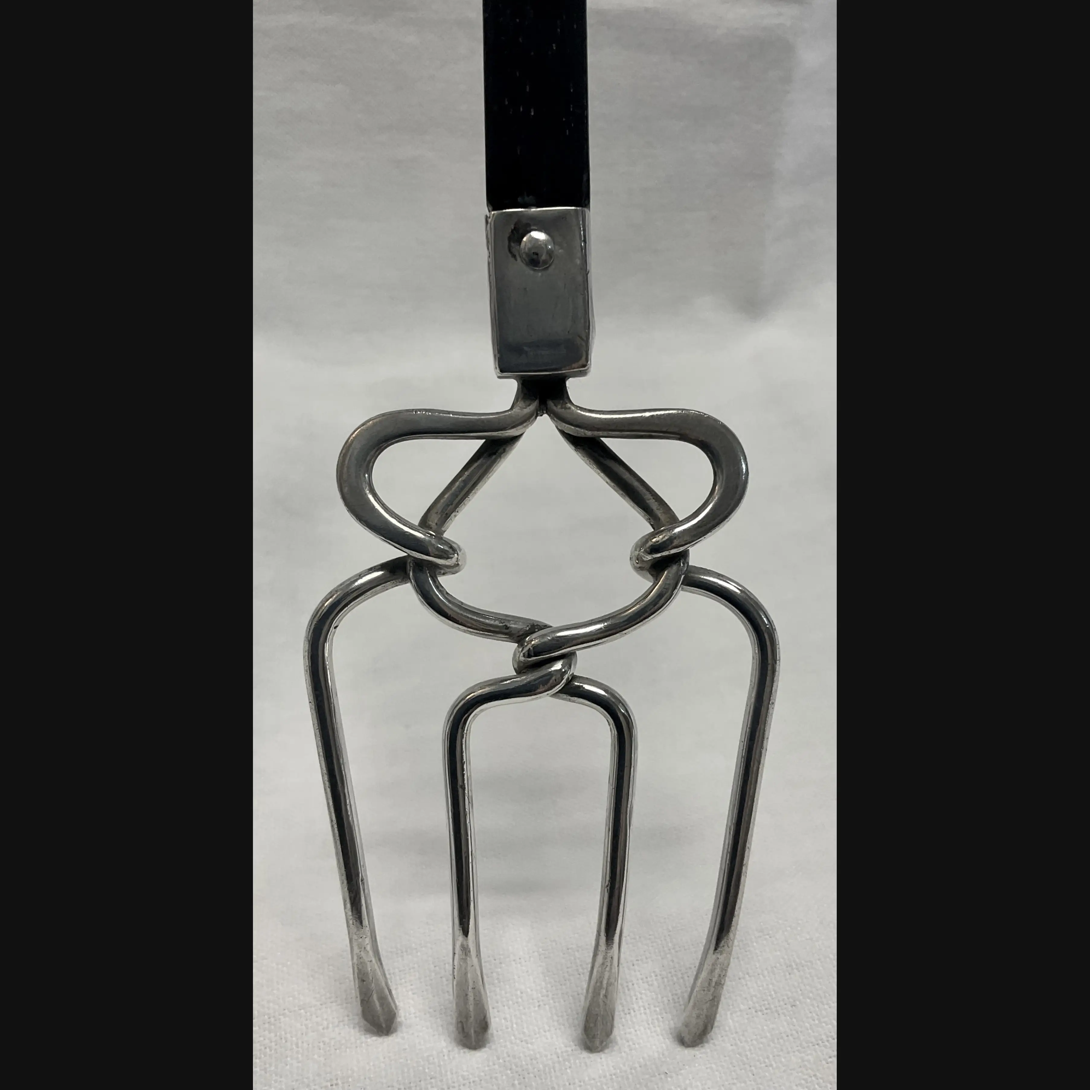 keswick school of industrial art ksia arts and crafts silver toasting fork mounted on ebony handle