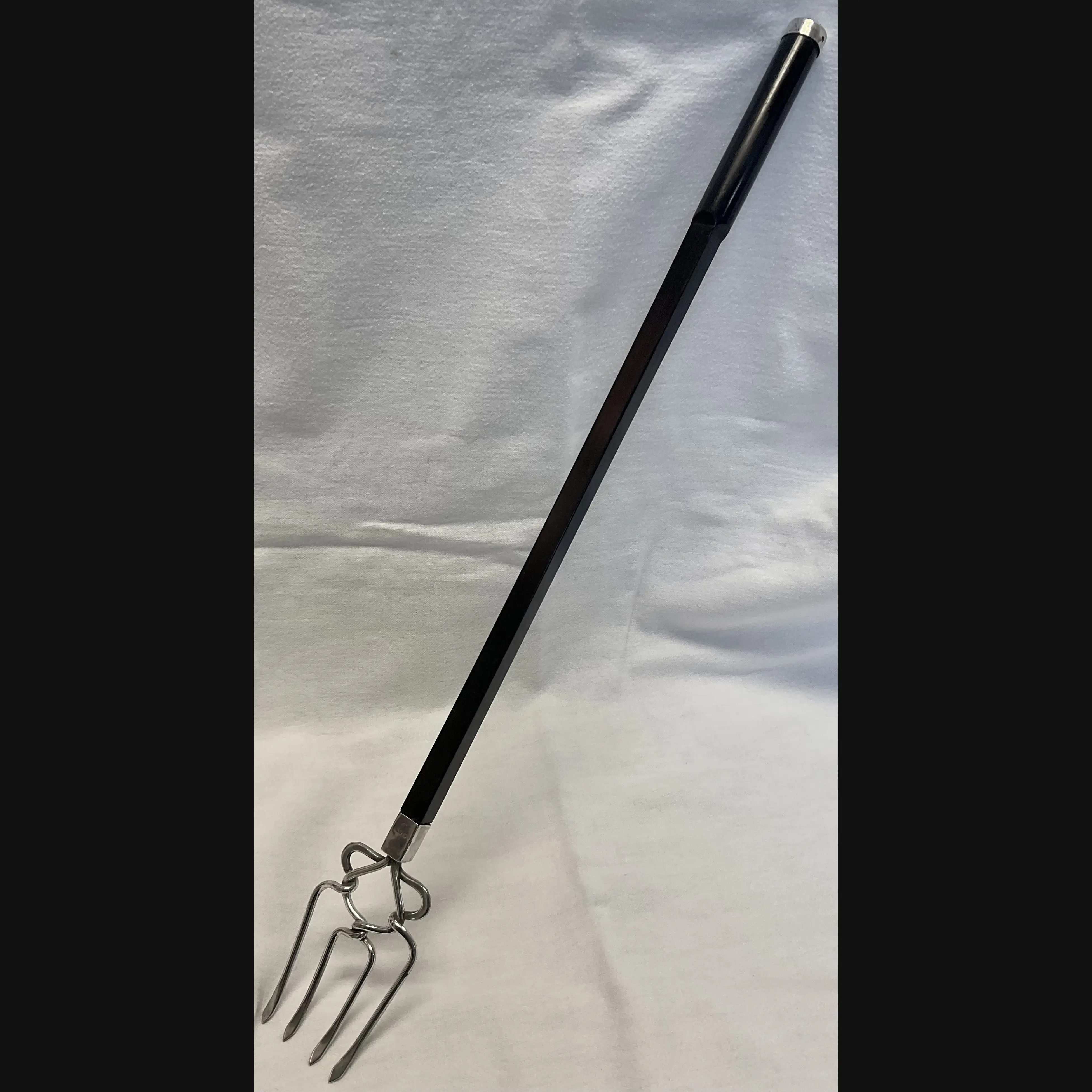 keswick school of industrial art ksia arts and crafts silver toasting fork mounted on ebony handle