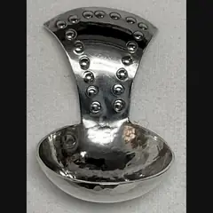 keswick school of industrial art ksia arts and crafts silver caddy spoon with dot border c1909
