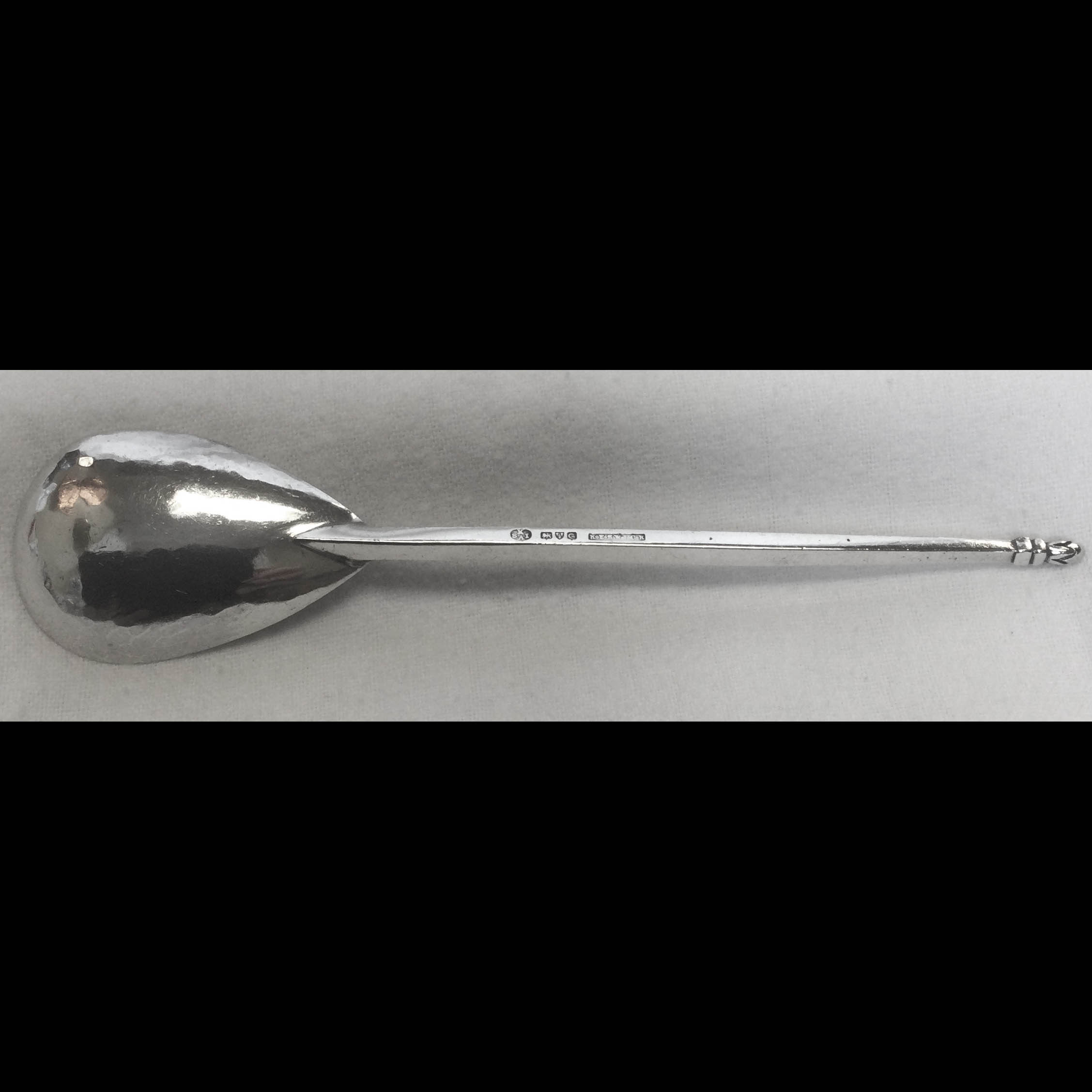 Keswick School Large Silver Pear Bowl Spoon Close