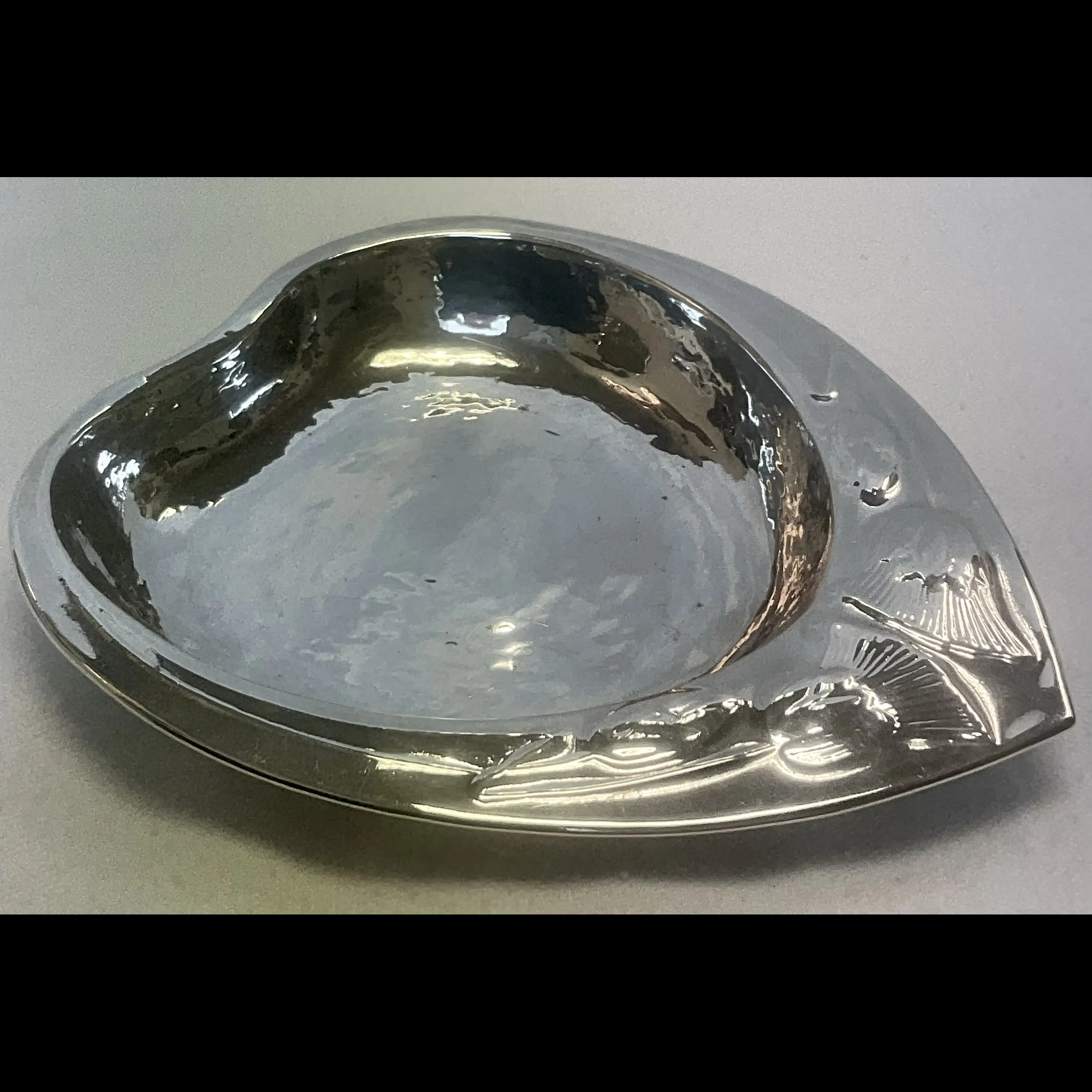 keswick school of industrial art silver arts and crafts card tray with thistle by r temple