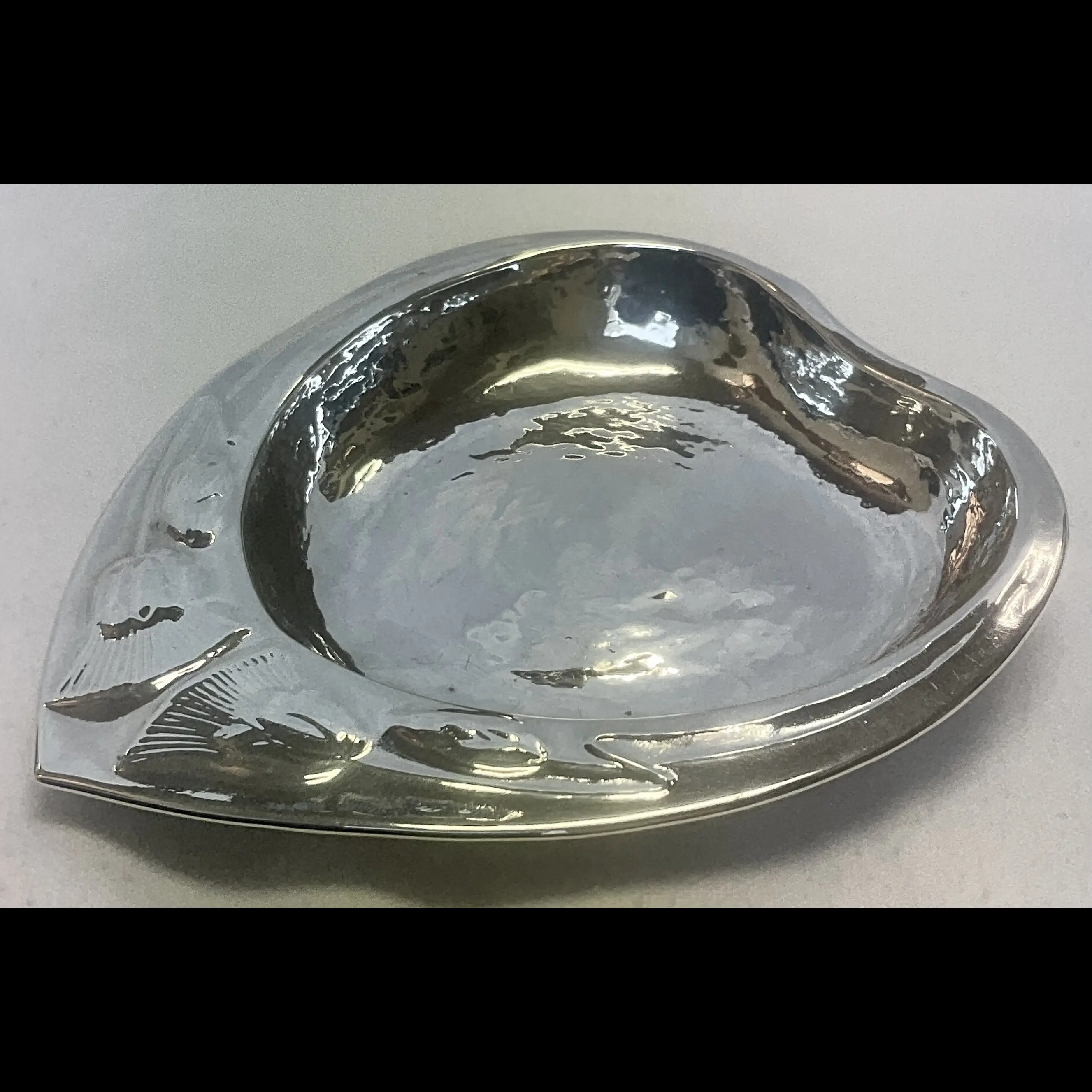 keswick school of industrial art silver arts and crafts card tray with thistle by r temple