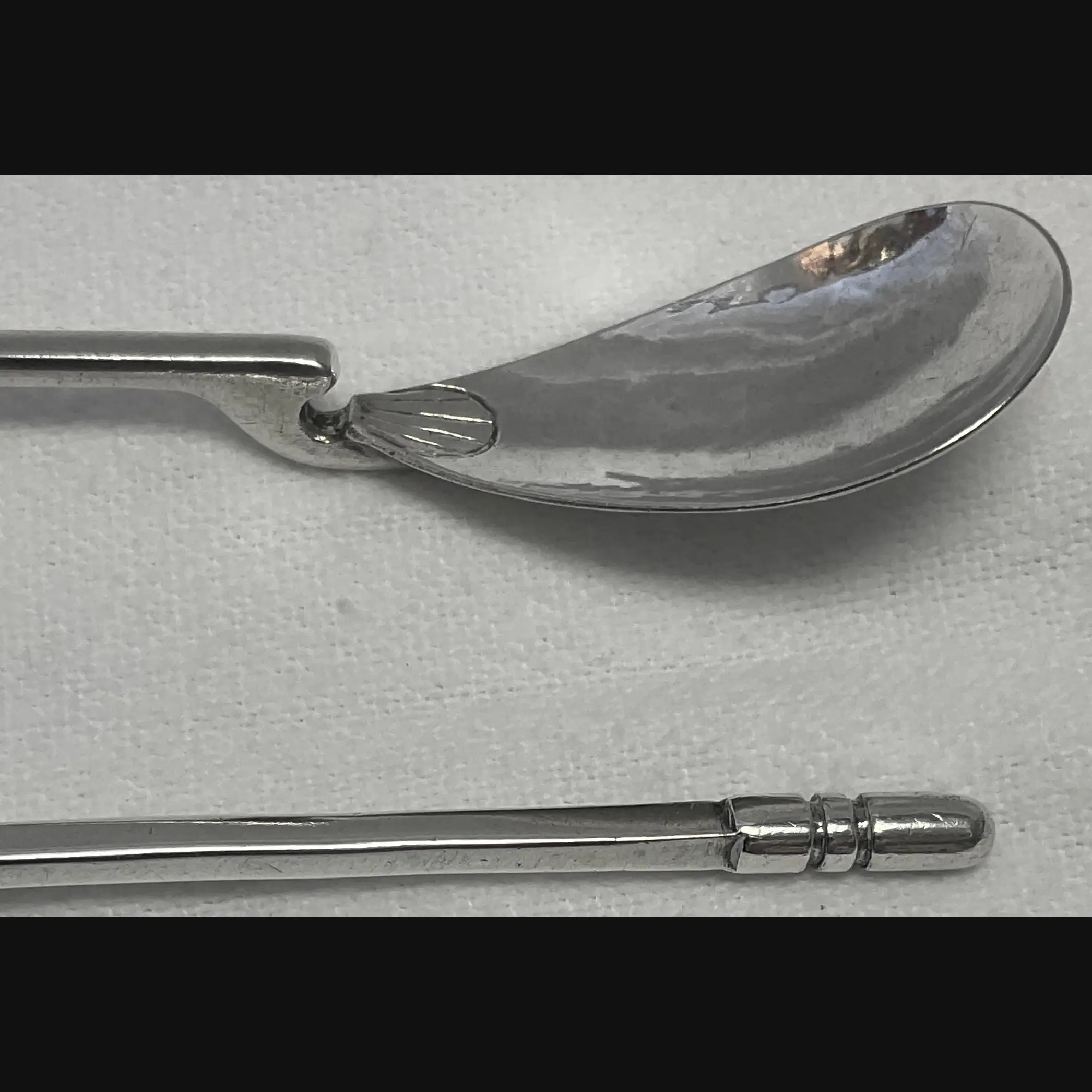 keswick school of industrial art ksia arts and crafts pair of silver roman spoons