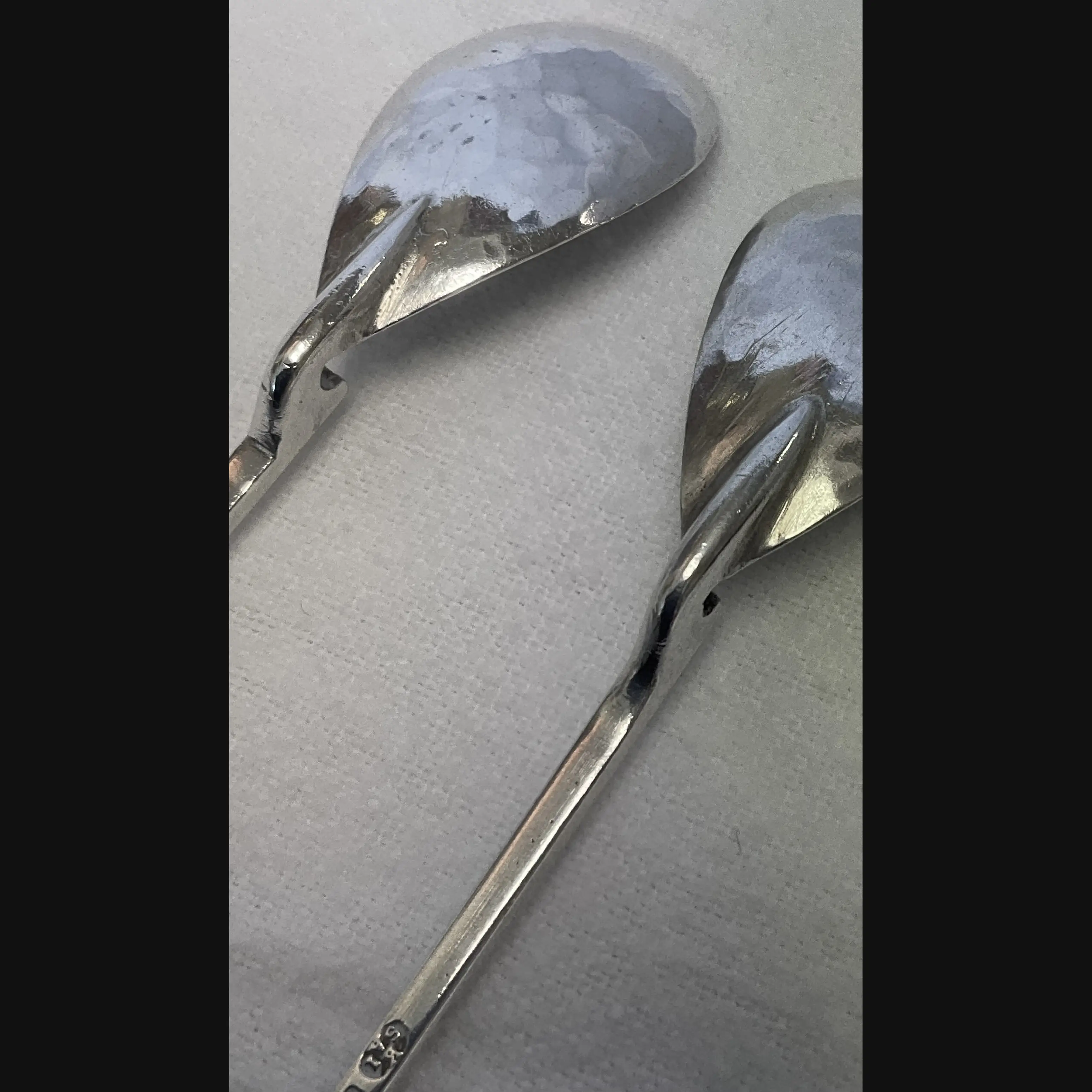 keswick school of industrial art ksia arts and crafts pair of silver roman spoons