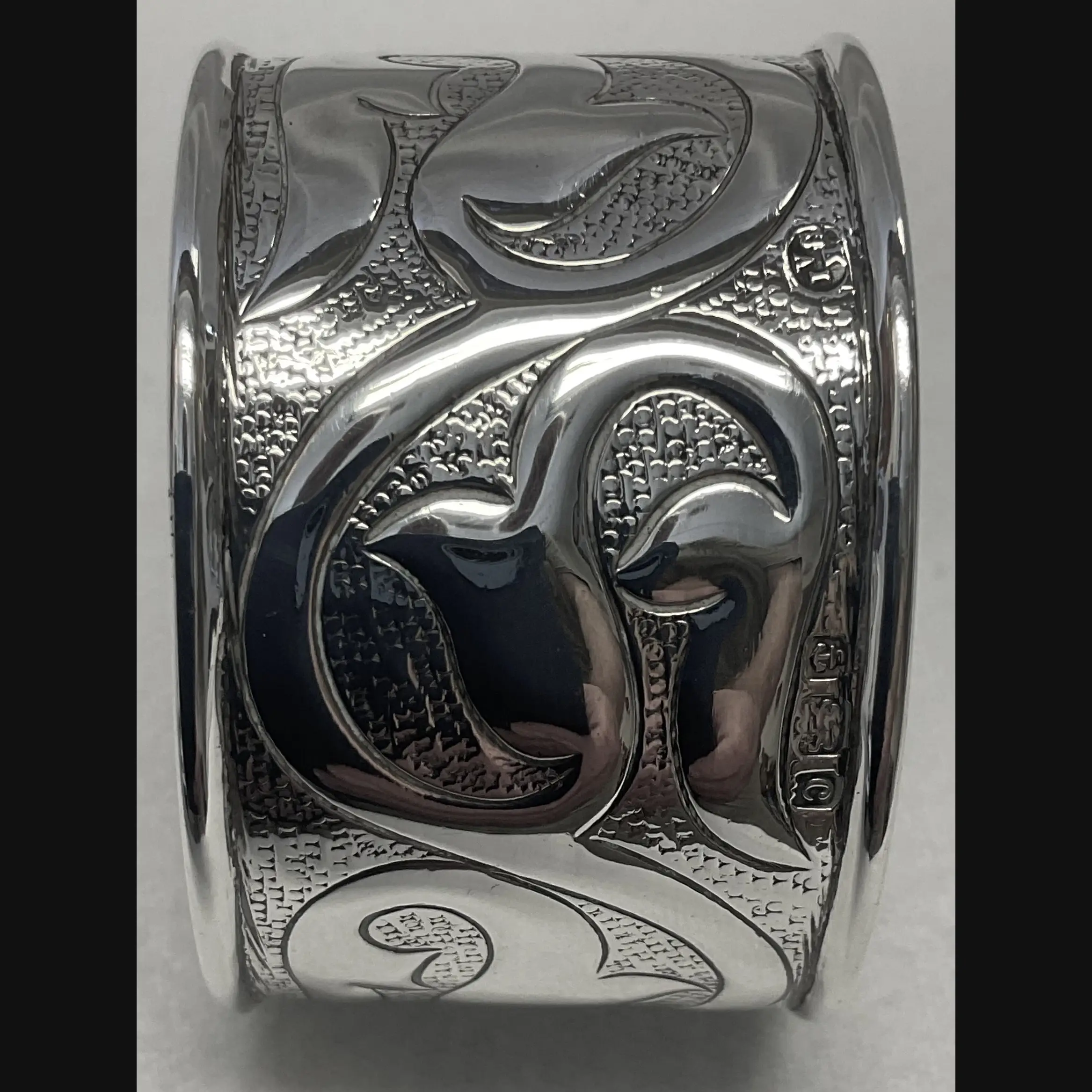 keswick school of industrial art ksia arts and crafts silver decorated napkin ring