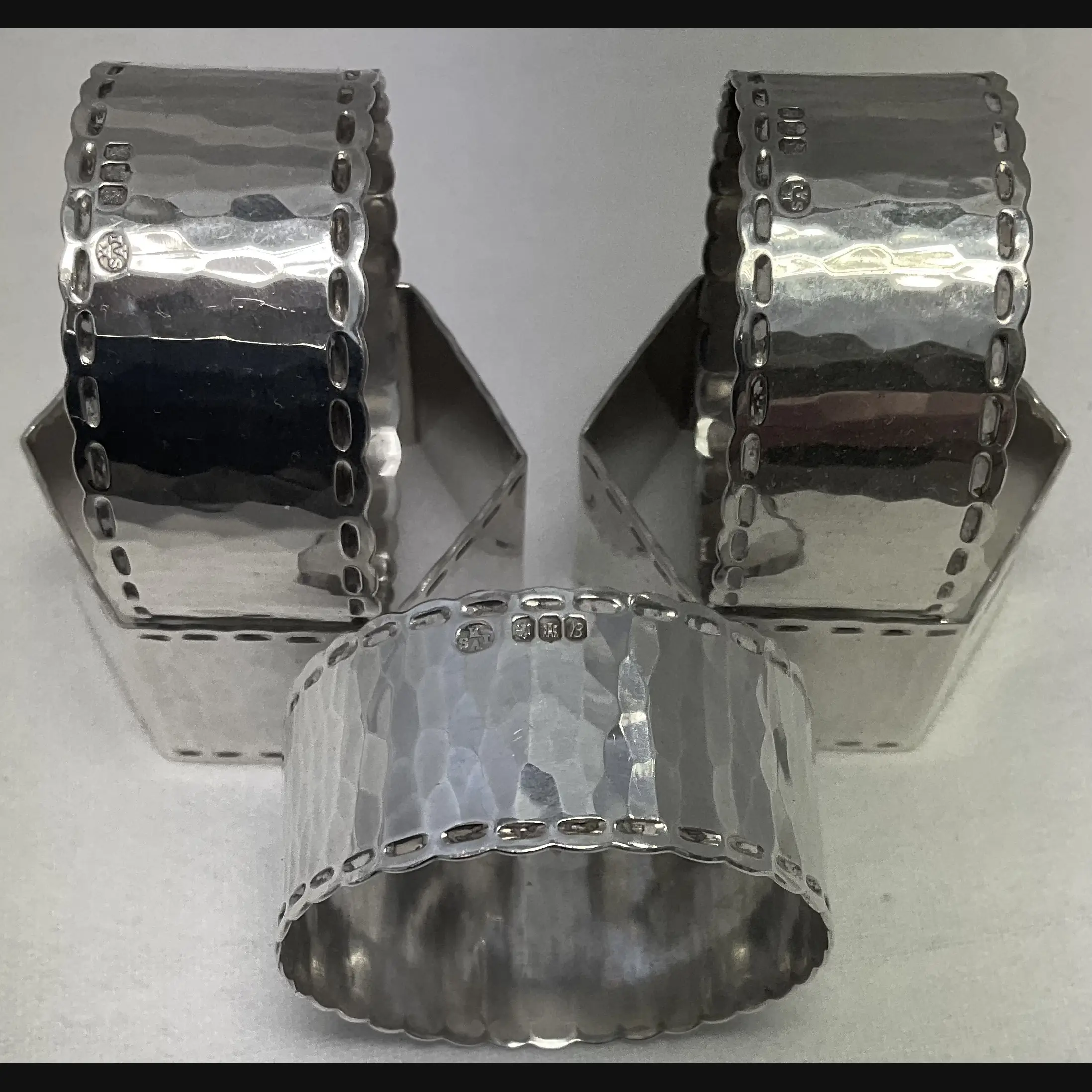 keswick school of industrial art ksia arts and crafts silver napkins selection hexagonal and circular