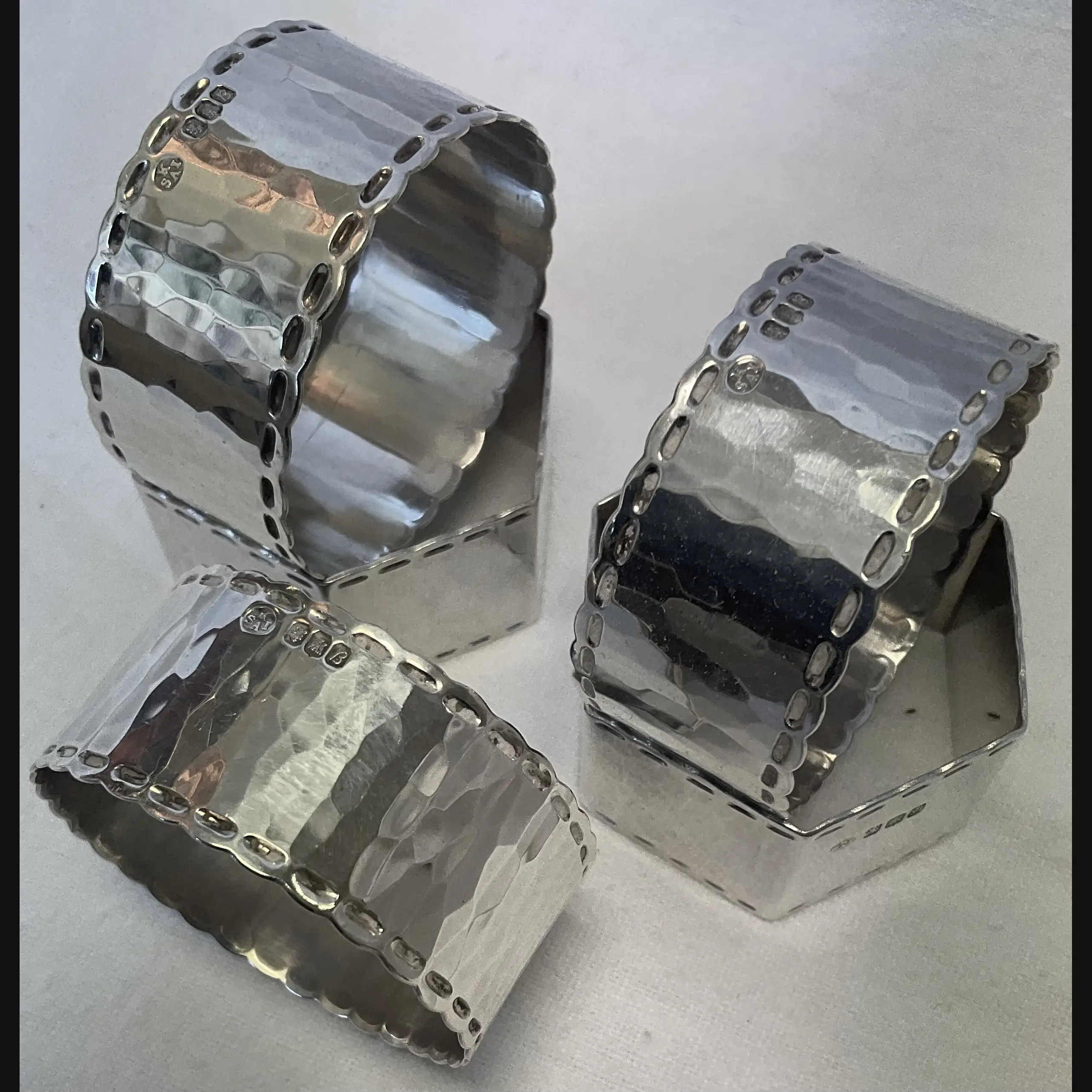 keswick school of industrial art ksia arts and crafts silver napkins selection hexagonal and circular