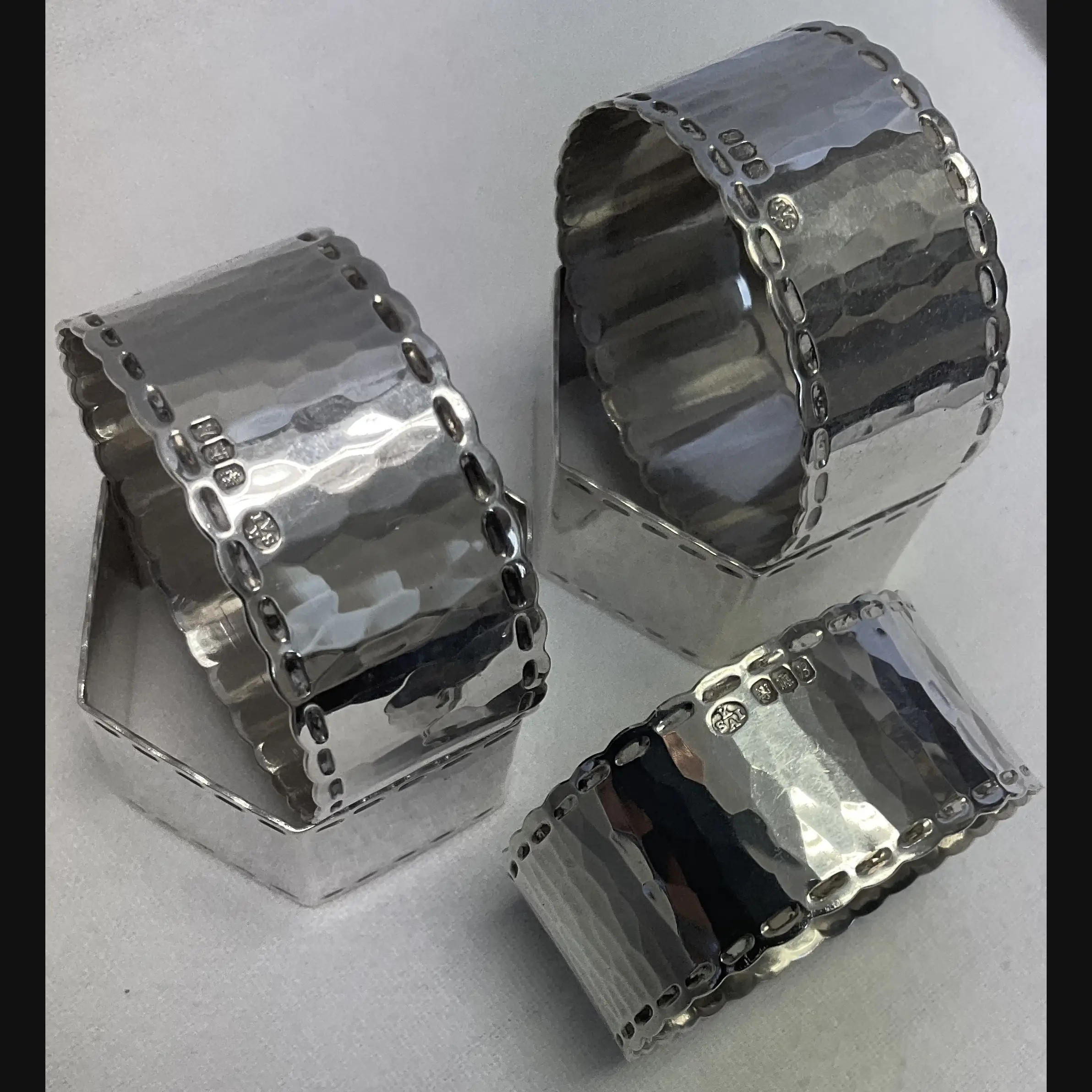 keswick school of industrial art ksia arts and crafts silver napkins selection hexagonal and circular