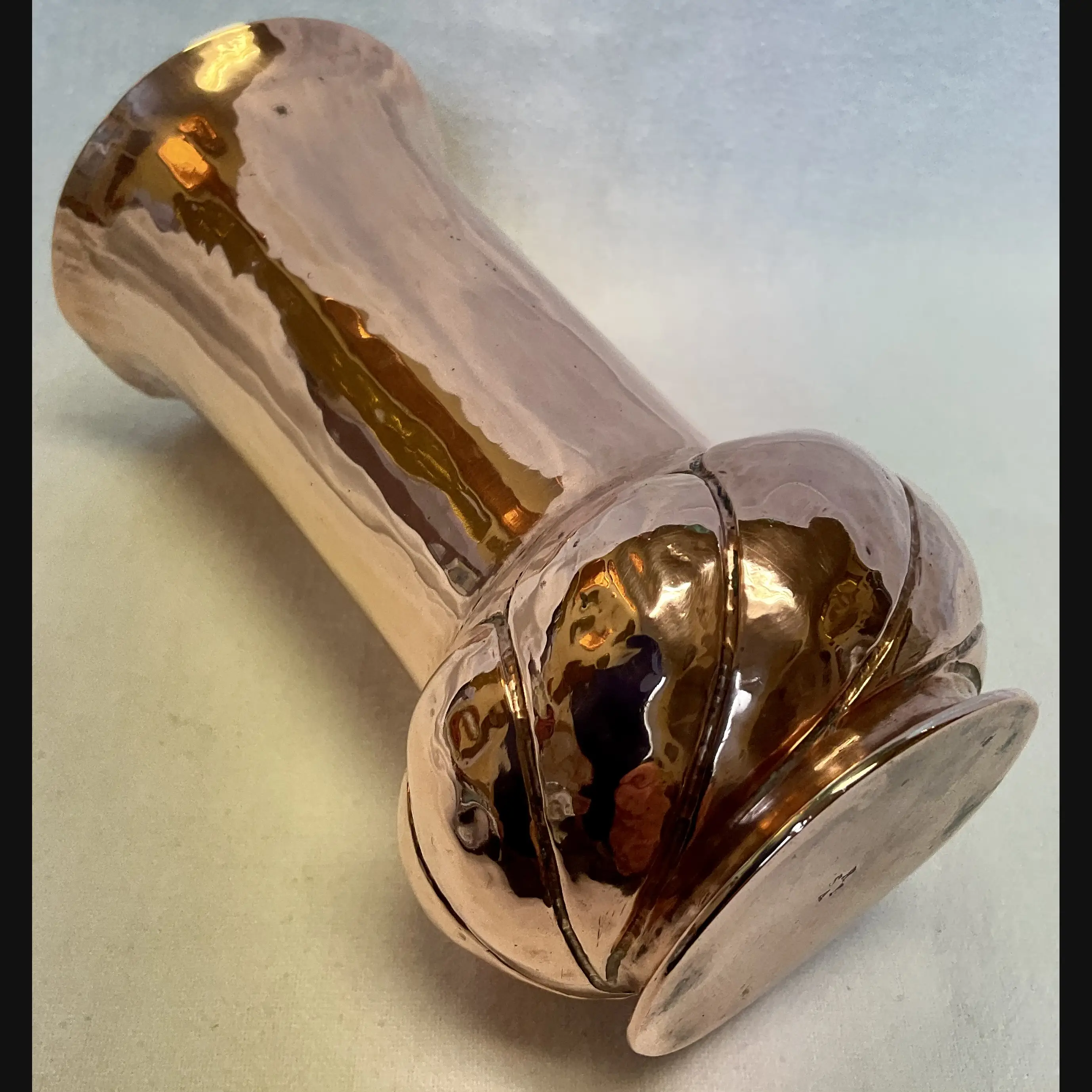 keswick school of industrial art ksia arts and crafts copper flower vase