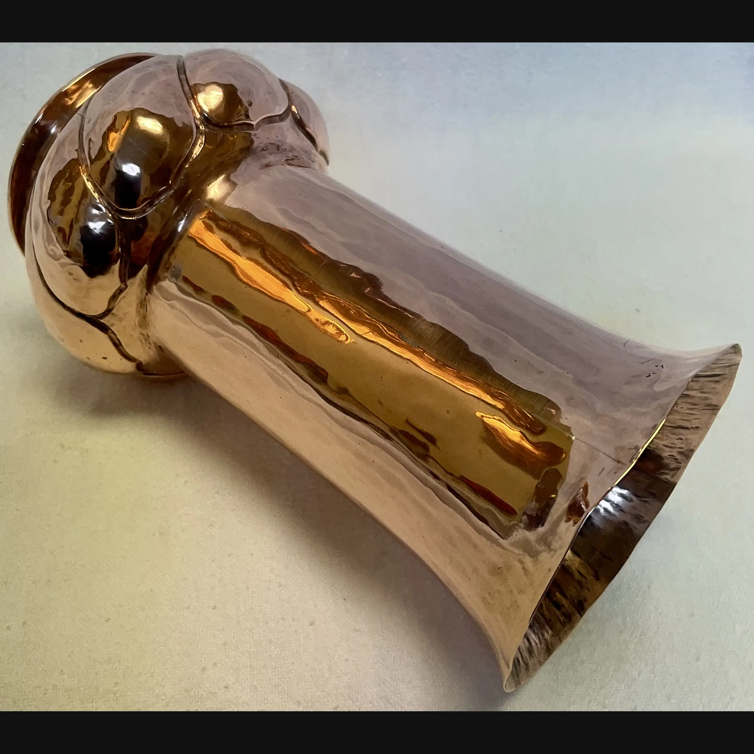 keswick school of industrial art ksia arts and crafts copper flower vase