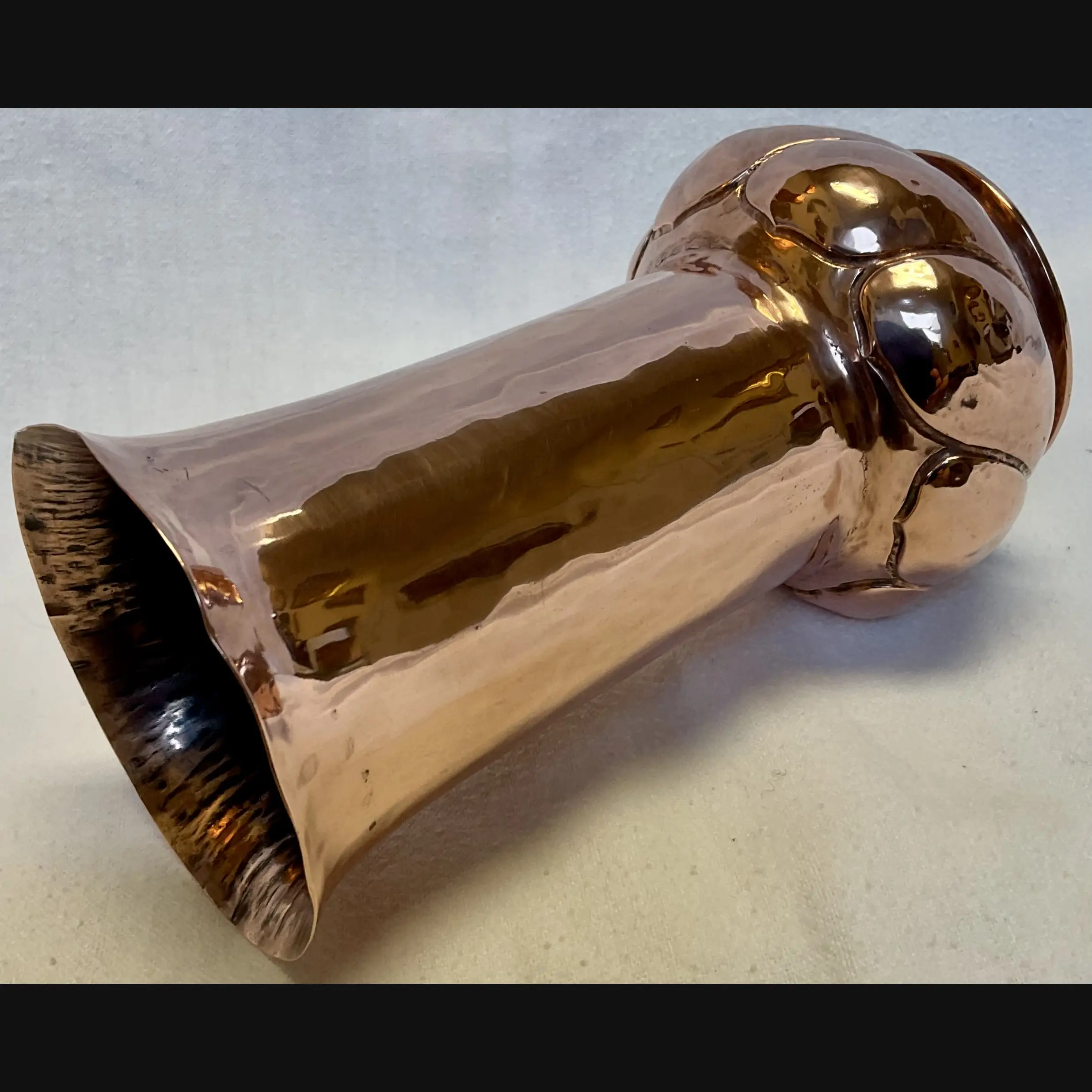 keswick school of industrial art ksia arts and crafts copper flower vase