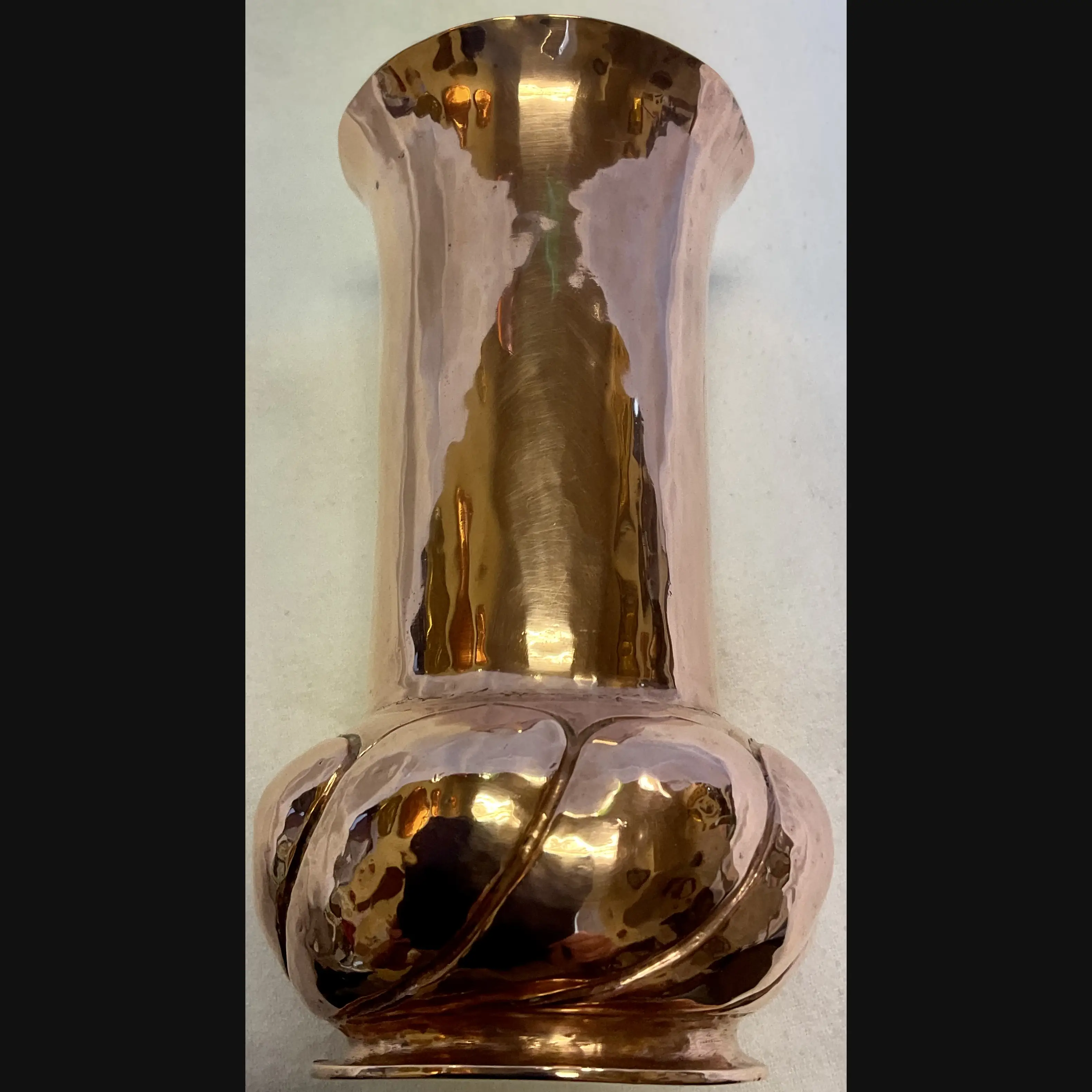 keswick school of industrial art ksia arts and crafts copper flower vase